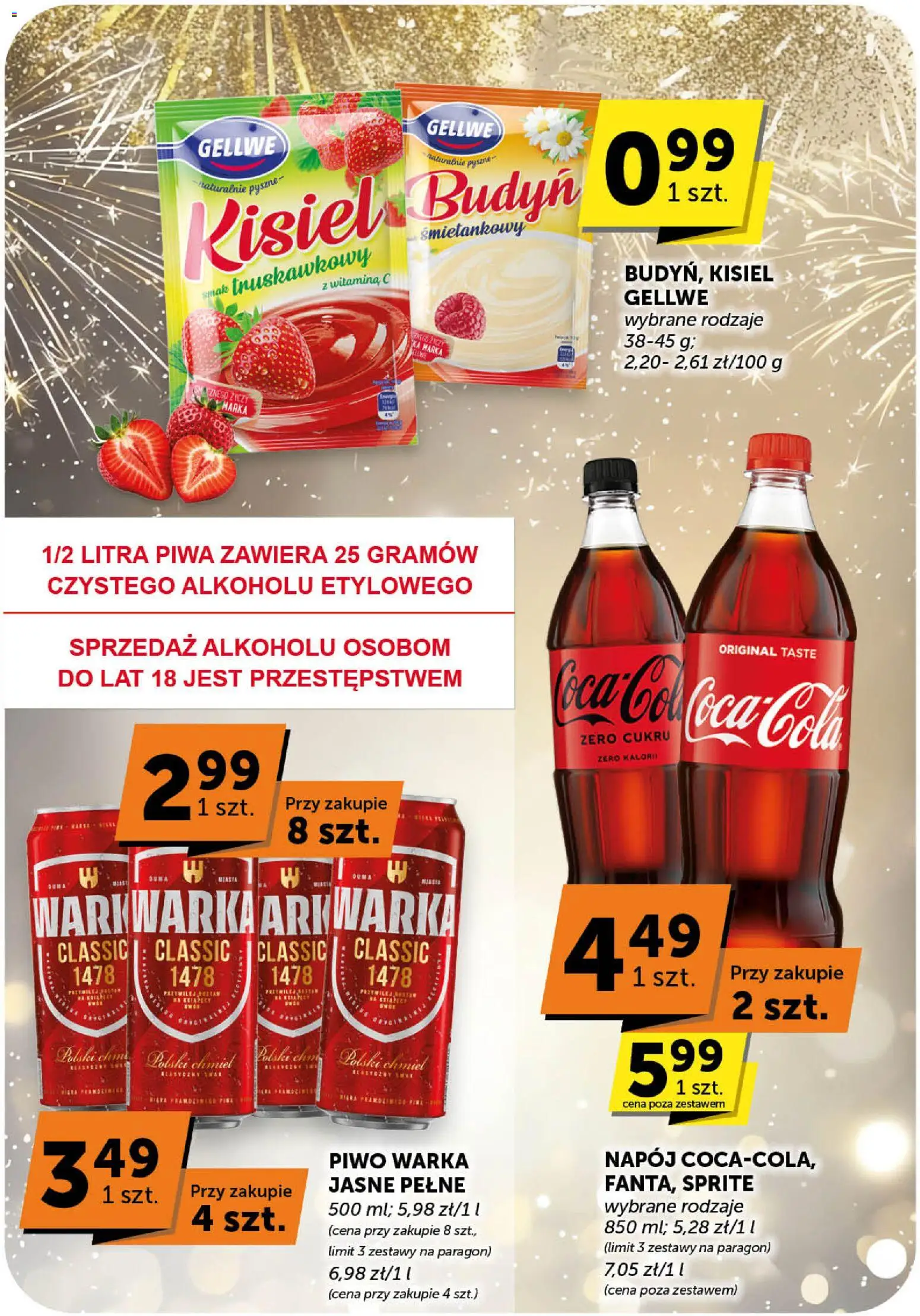 ABC Gazetka od 27.12.2025 | Strona: 3 | Produkty: Sprite, Warka, Piwo Warka, Piwo