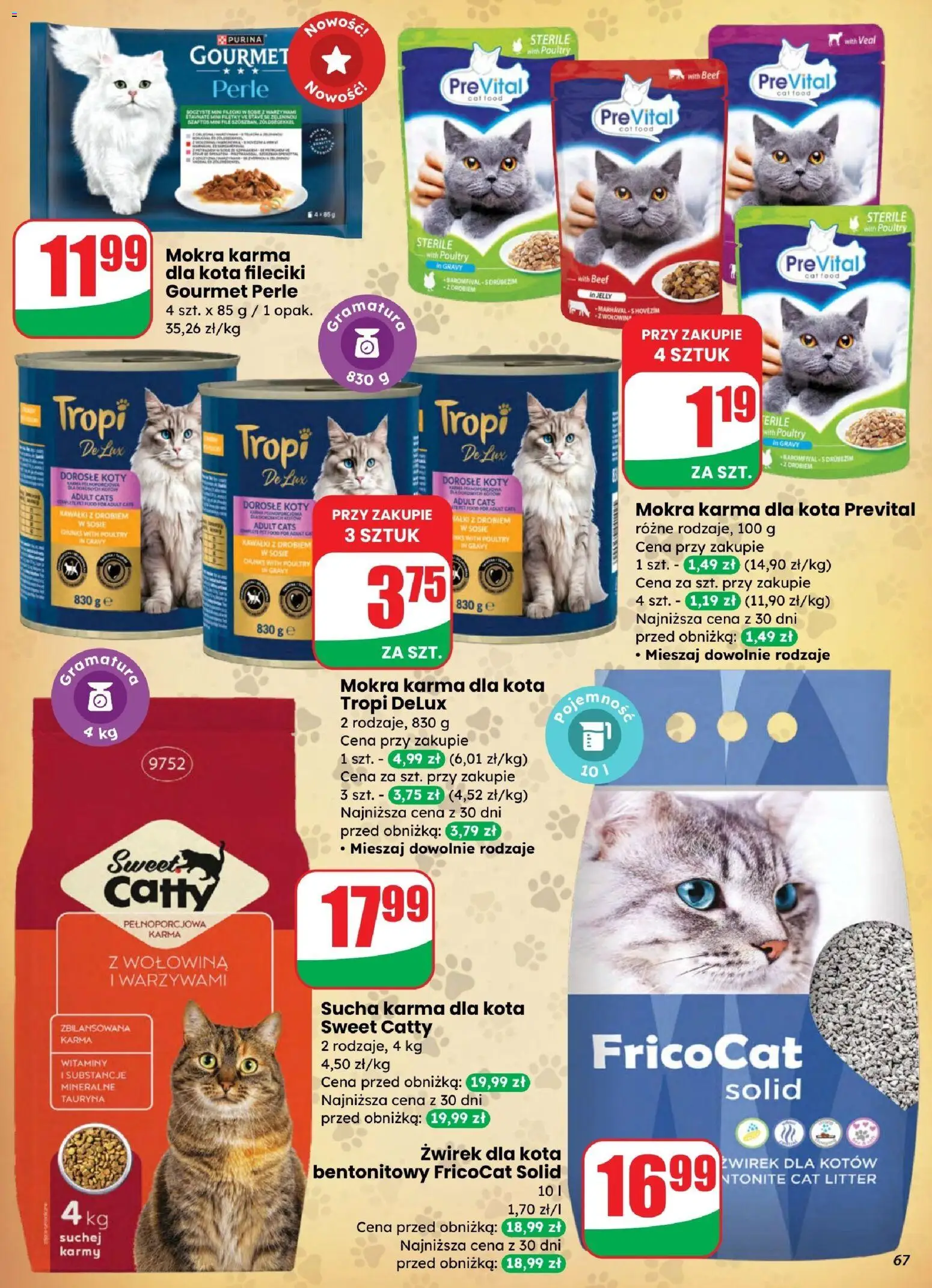 Dino gazetka od 25.03.2026 | Strona: 67 | Produkty: Żwirek dla kota, Karma dla kota, Wołowina