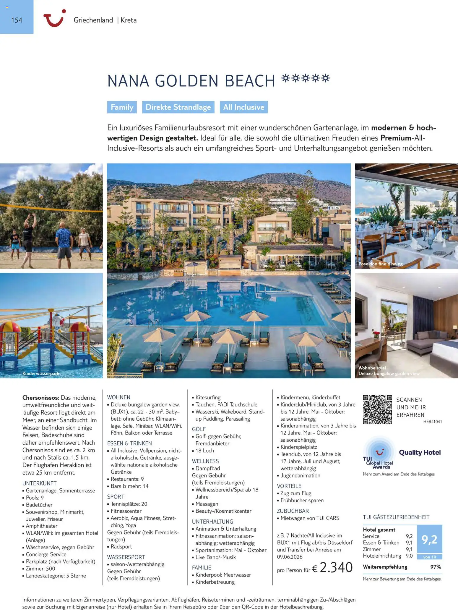 Aida  Südeuropa & Nordafrika 2026/27 – gültig ab 01.01.2026 | Seite: 154 | Produkte: Bett, Wasser