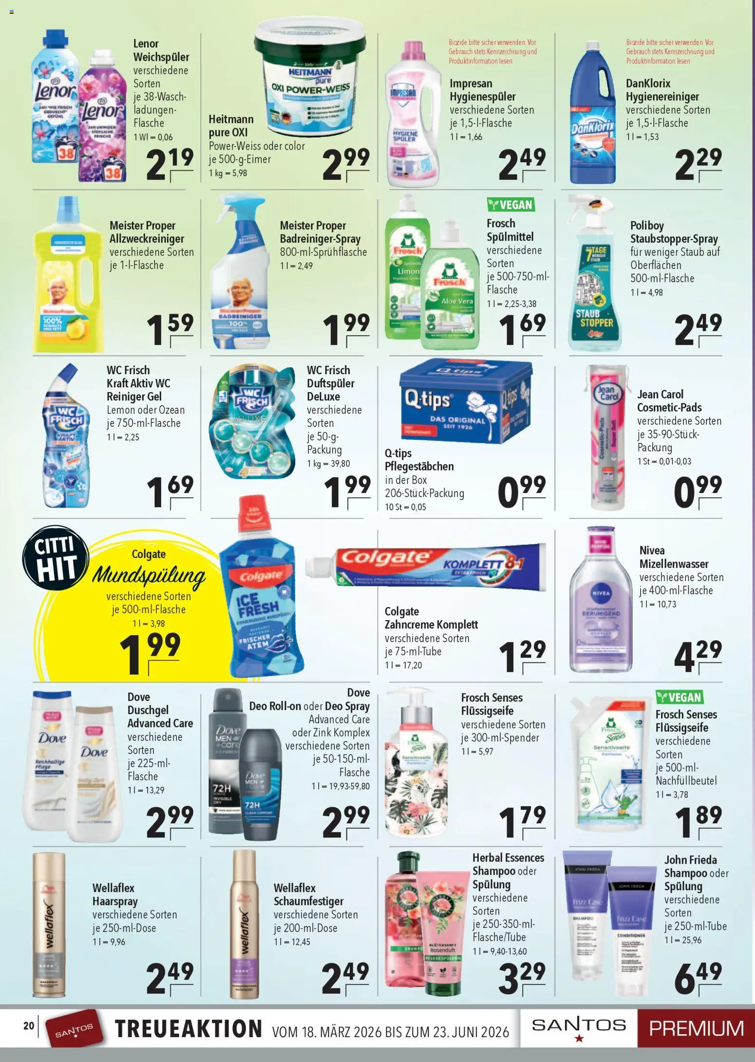 CITTI Markt Prospekt 	 – gültig ab 18.03.2026 | Seite: 22 | Produkte: Lenor, Mizellenwasser, Duschgel, Weichspüler