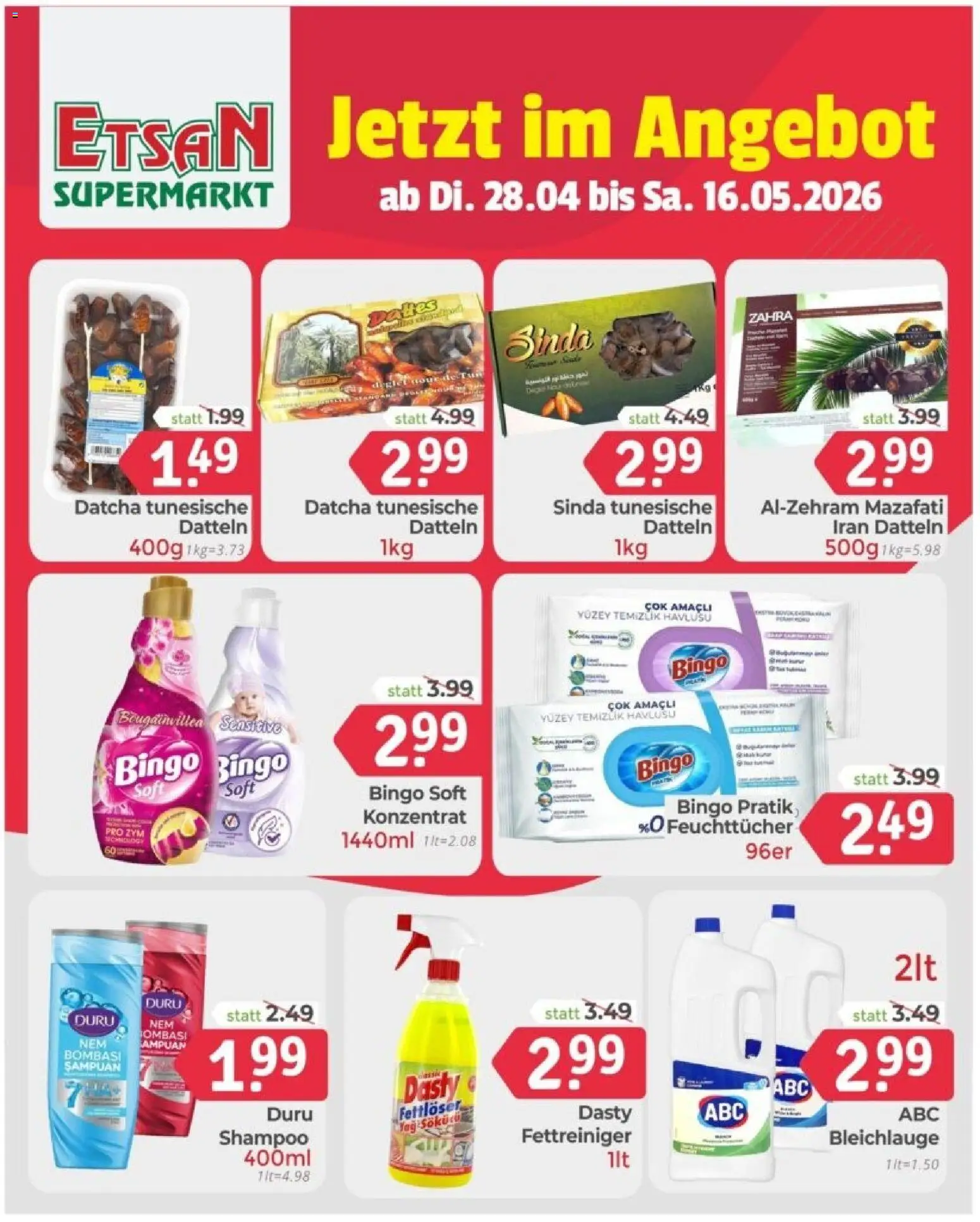 Die besten Angebote | ETSAN Flugblatt ab 28.04.2026 | - Jetzt stöbern! | Österreich