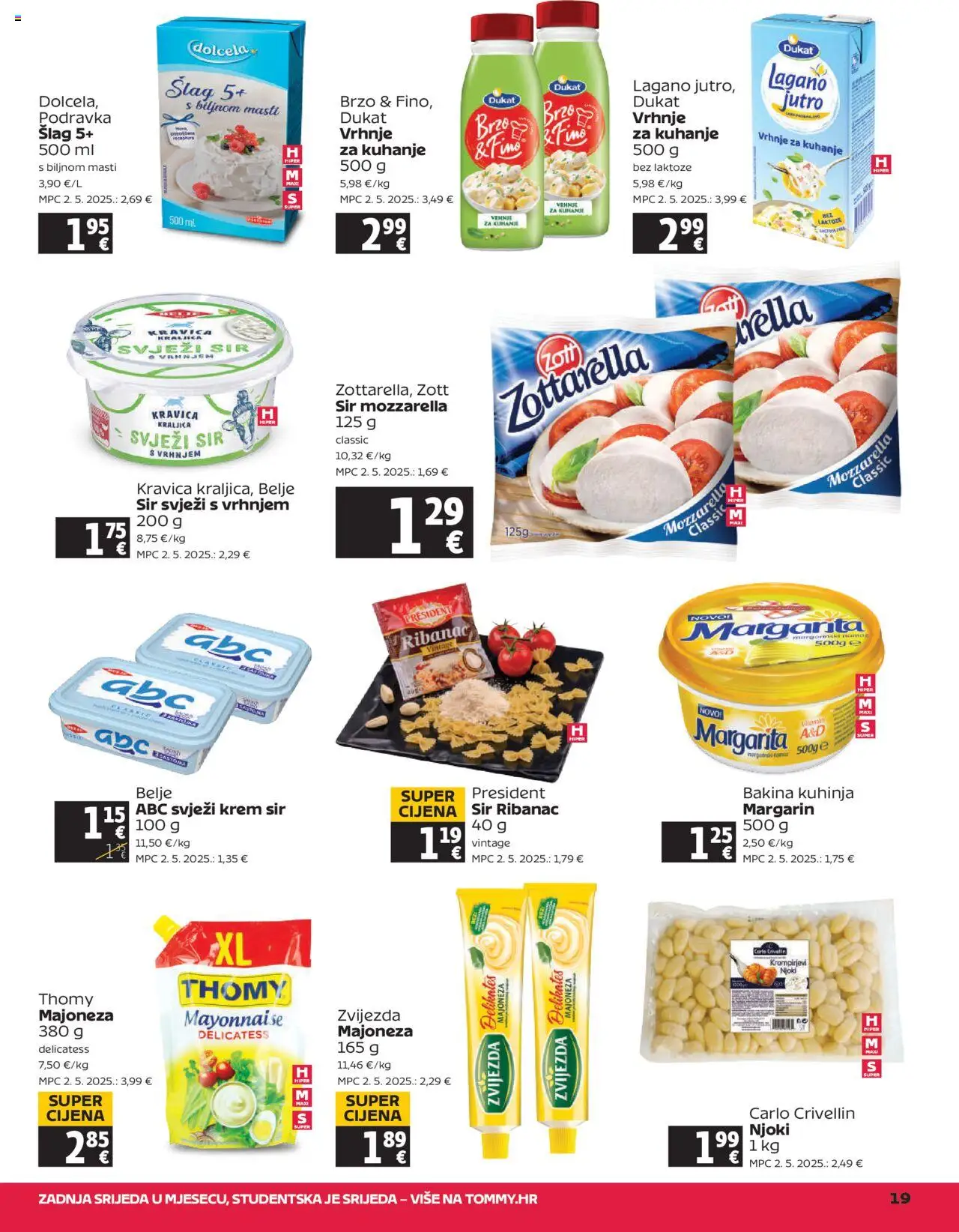 Tommy katalog | vrijedi od 18.09.2025 | Stranica: 19 | Proizvodi: Margarin, Svježi sir, Majoneza, Kuhinja