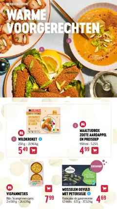 MOSSELEN GEVULD MET PETERSELIE, Française de gastronomie 12 stuks - 125 g - Voorbeeld van een folder van Delhaize, geldig van 13.11.2025 | Pagina: 18 | Producten: Mosselen, Scampi, Kész piskótalap, Zoete Aardappel