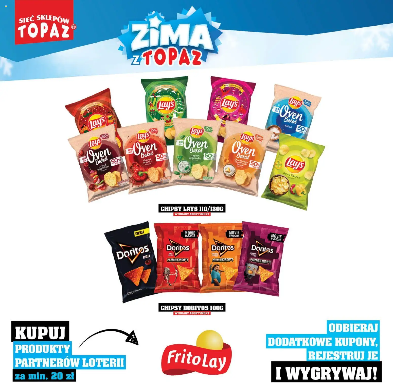 Topaz Gazetka - Katalog Produktów Objętych Loterią od 01.12.2025 | Strona: 60 | Produkty: Chipsy, Doritos, Lays