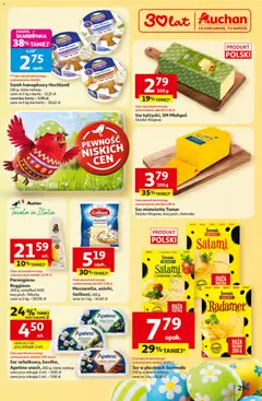 Pogląd oferty "Auchan gazetka - 30 Lat Hipermarket" - ważna od 19.03.2026 | Strona: 29 | Produkty: Ser żółty, Bazylia, Ser, Mozzarella
