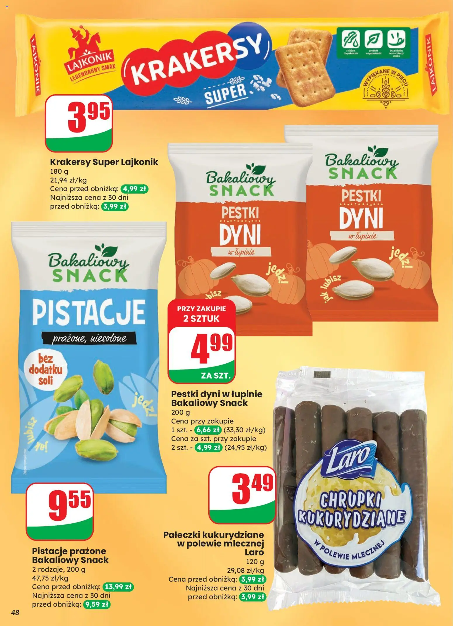 Dino Gazetka od 12.11.2025 | Strona: 48 | Produkty: Chrupki, Krakersy, Pestki dyni