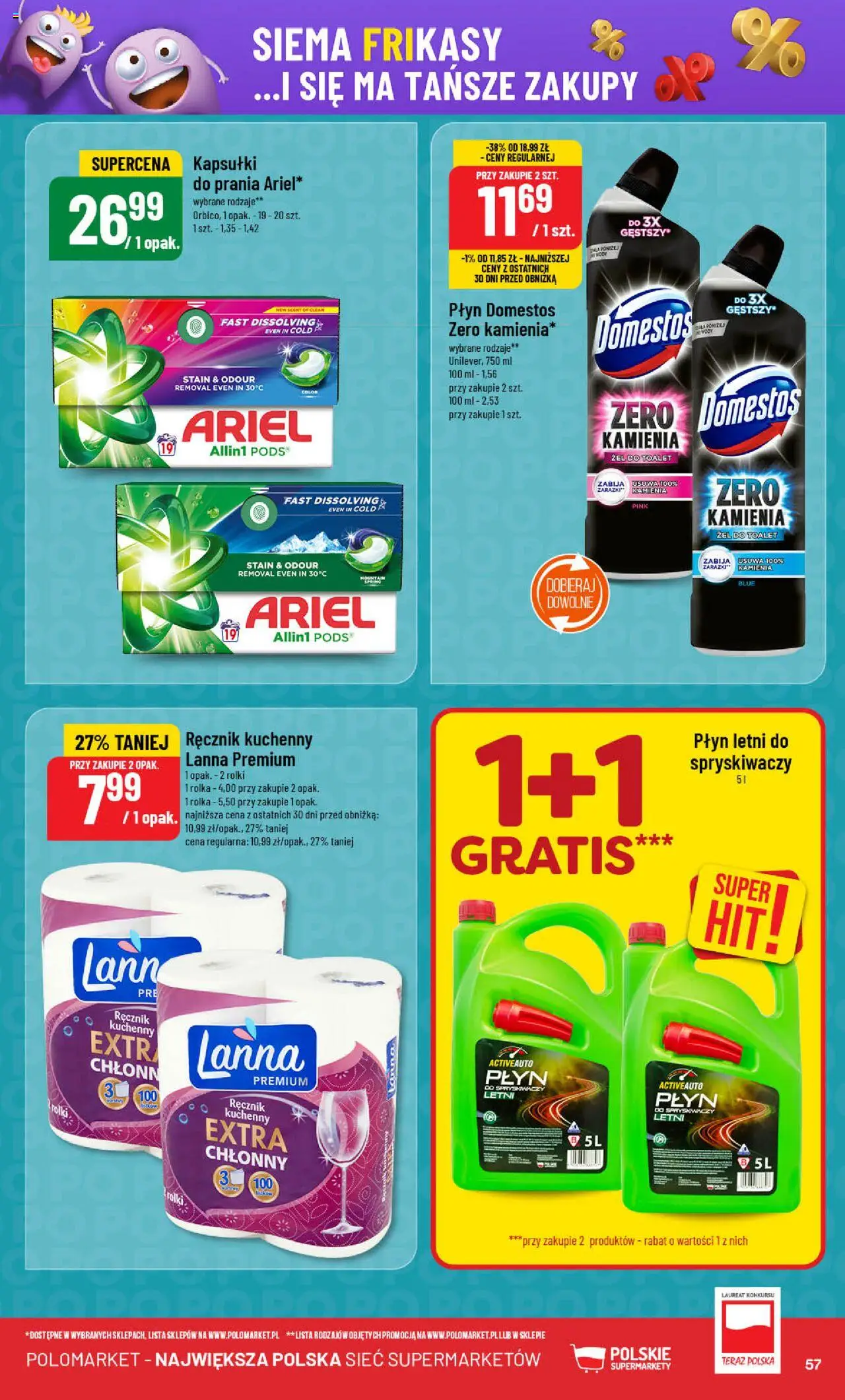 POLOmarket Gazetka od 04.06.2025 | Strona: 57 | Produkty: Rolki, Cleaner, Ariel, Detergent