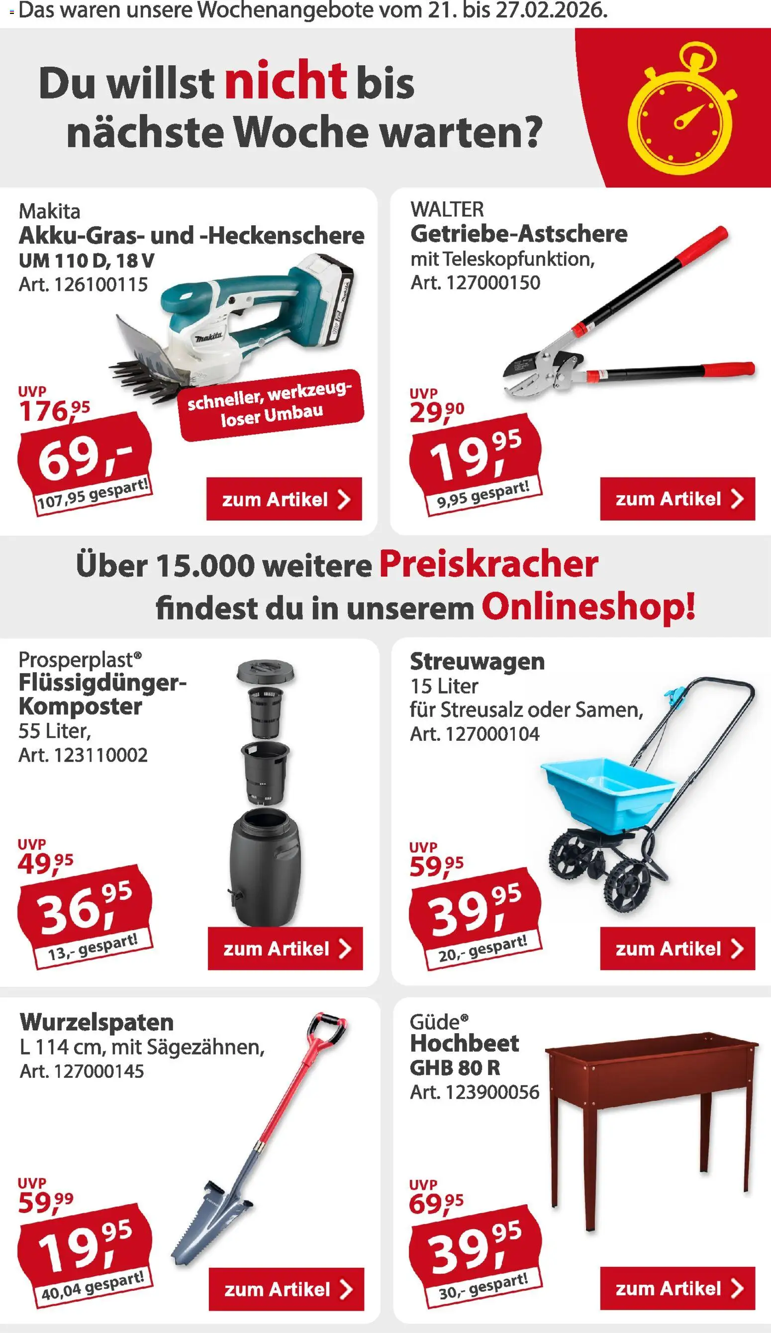 Sonderpreis Baumarkt Prospekt 	 – gültig ab 21.02.2026 | Seite: 2 | Produkte: Hochbeet