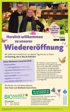 Denns BioMarkt Wiedereröffnung ab 02.05.2026 gültig