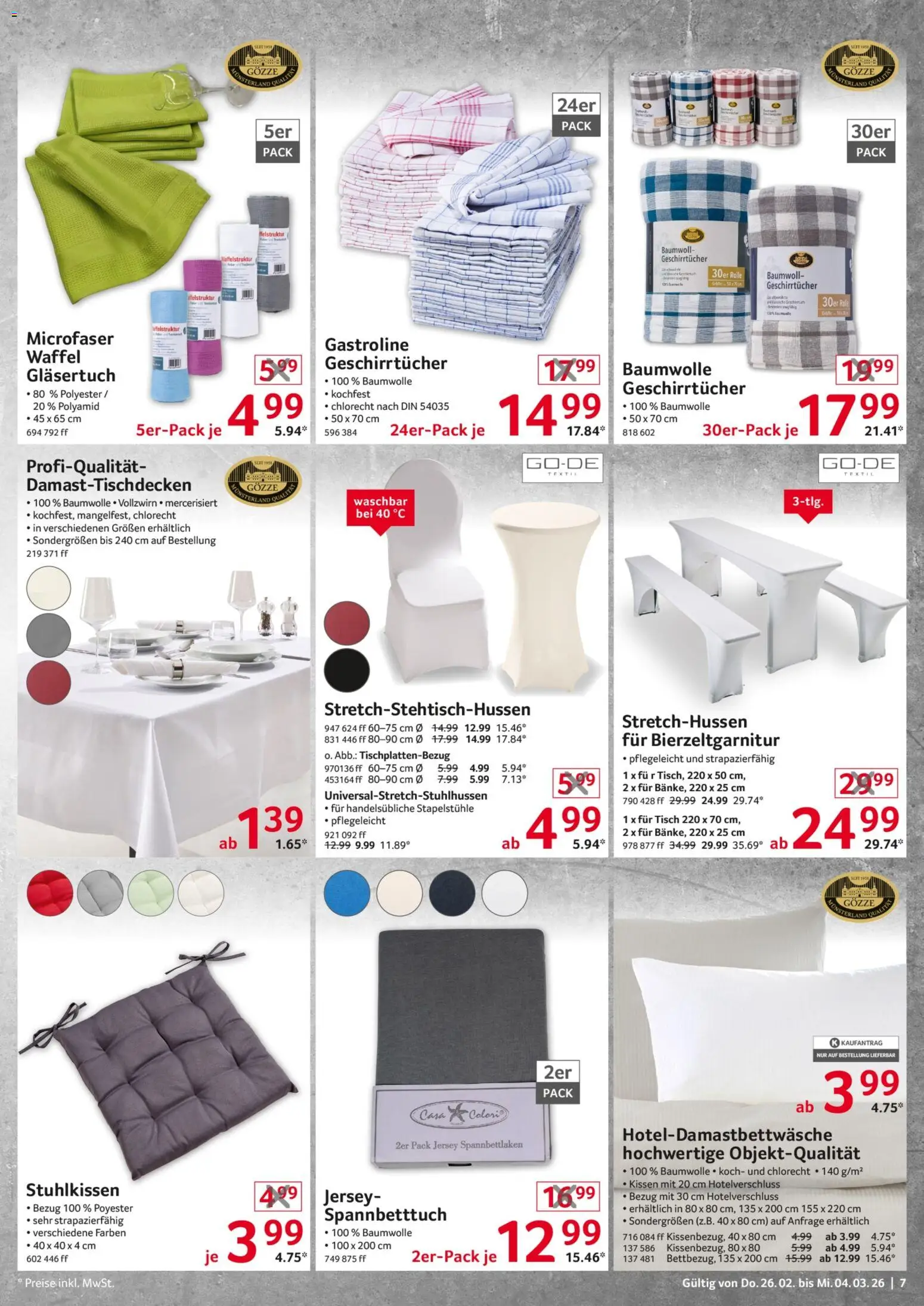 Selgros  Non Food – gültig ab 26.02.2026 | Seite: 7 | Produkte: Kissen, Tisch