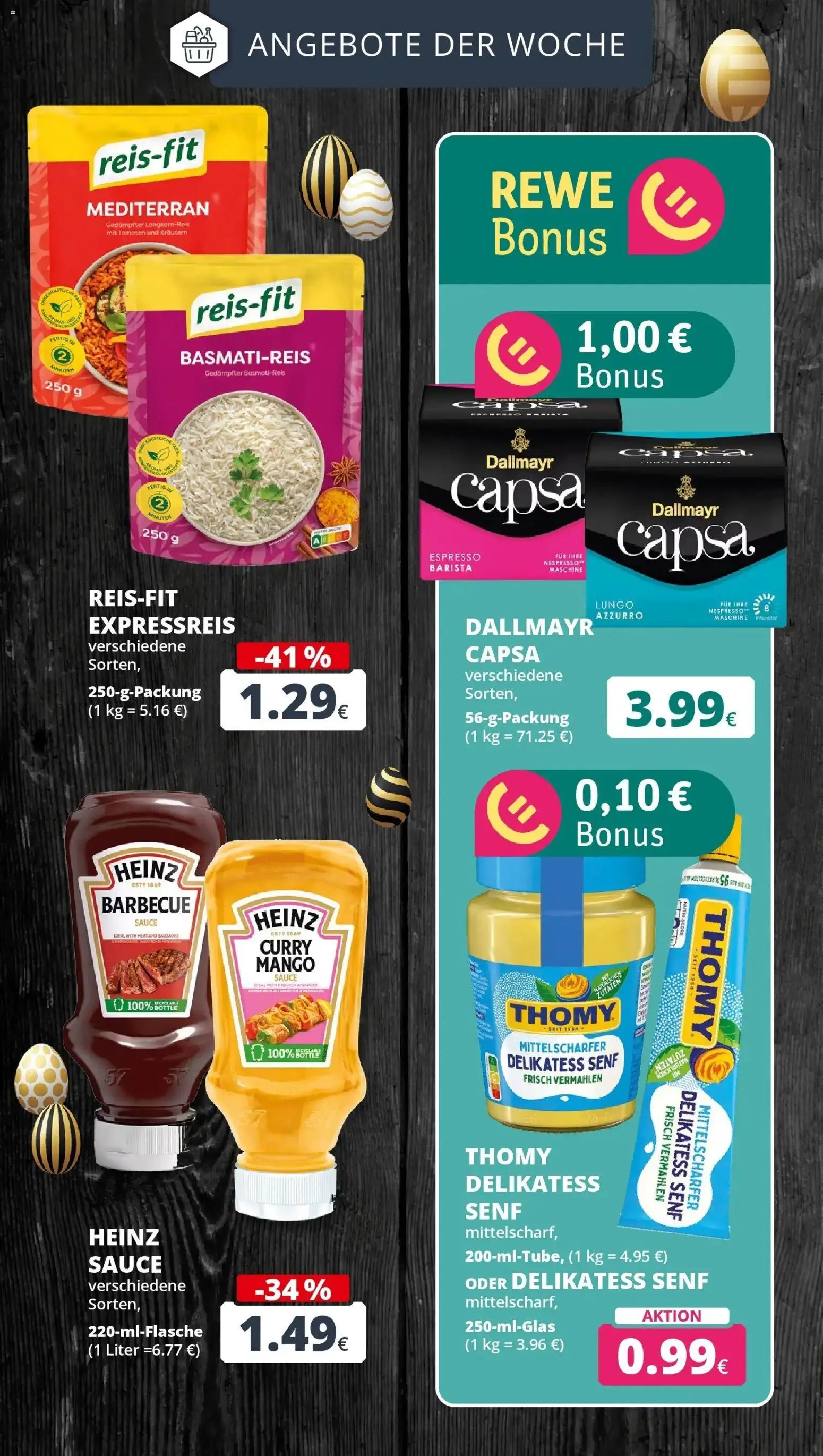 Rewe Prospekt Bergheim	 – gültig ab 30.03.2026 | Seite: 4 | Produkte: Basmatireis, Dallmayr, Mango, Dallmayr capsa