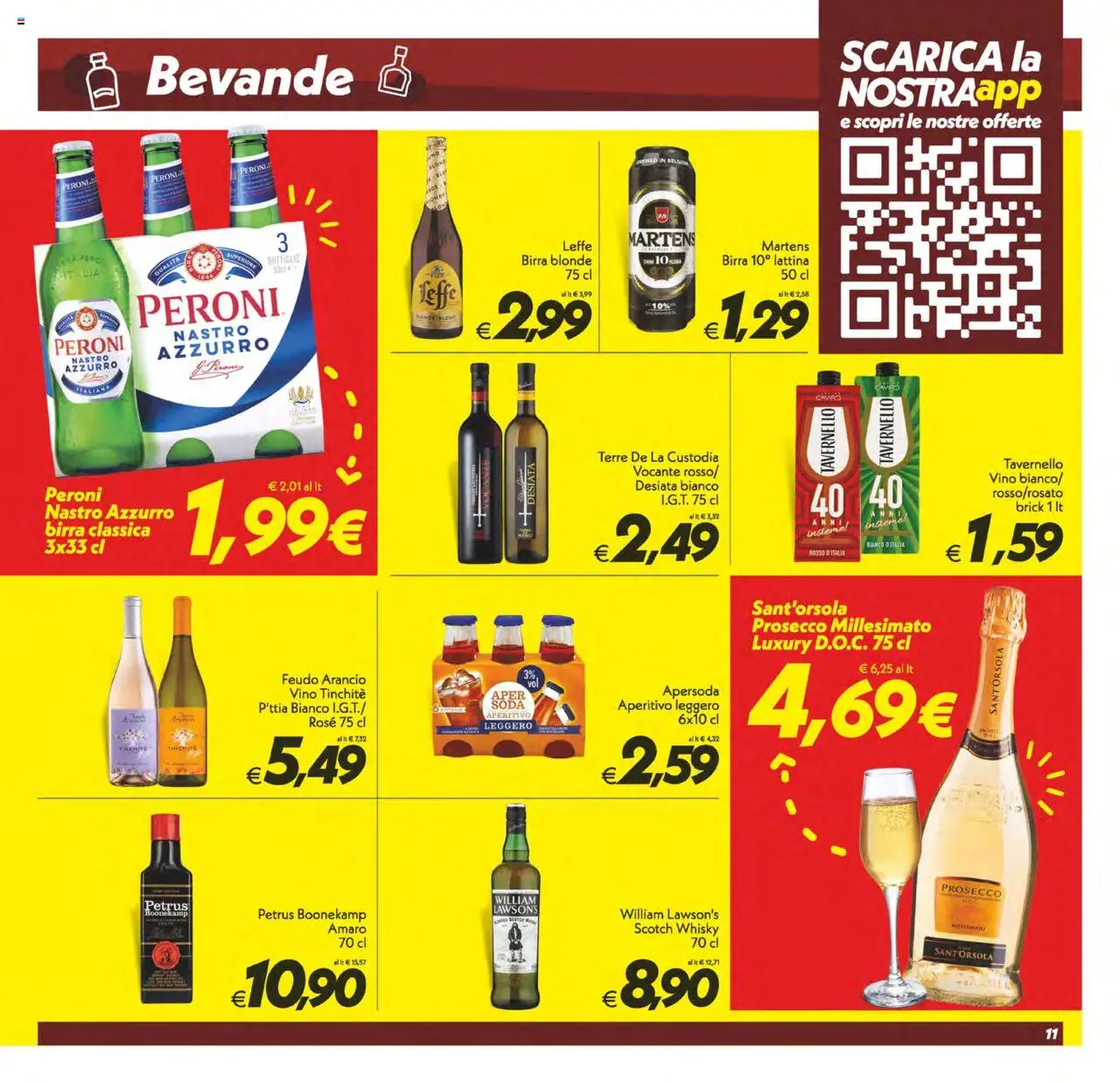 Volantino SuperConveniente del 03.06.2025 | Pagina: 11 | Prodotti: Birra, Prosecco, Amaro, Aperitivo