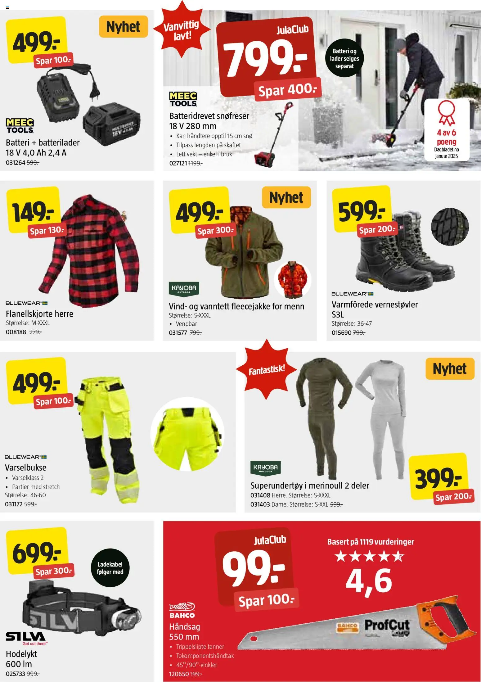 {H1} | Side: 7 | Produkter: Vekt, Batteri, Flanellskjorte