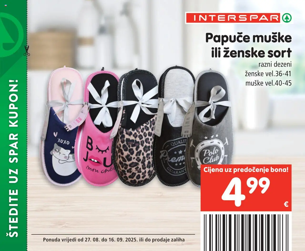 Interspar katalog | vrijedi od 27.08.2025 | Stranica: 27 | Proizvodi: Papuče