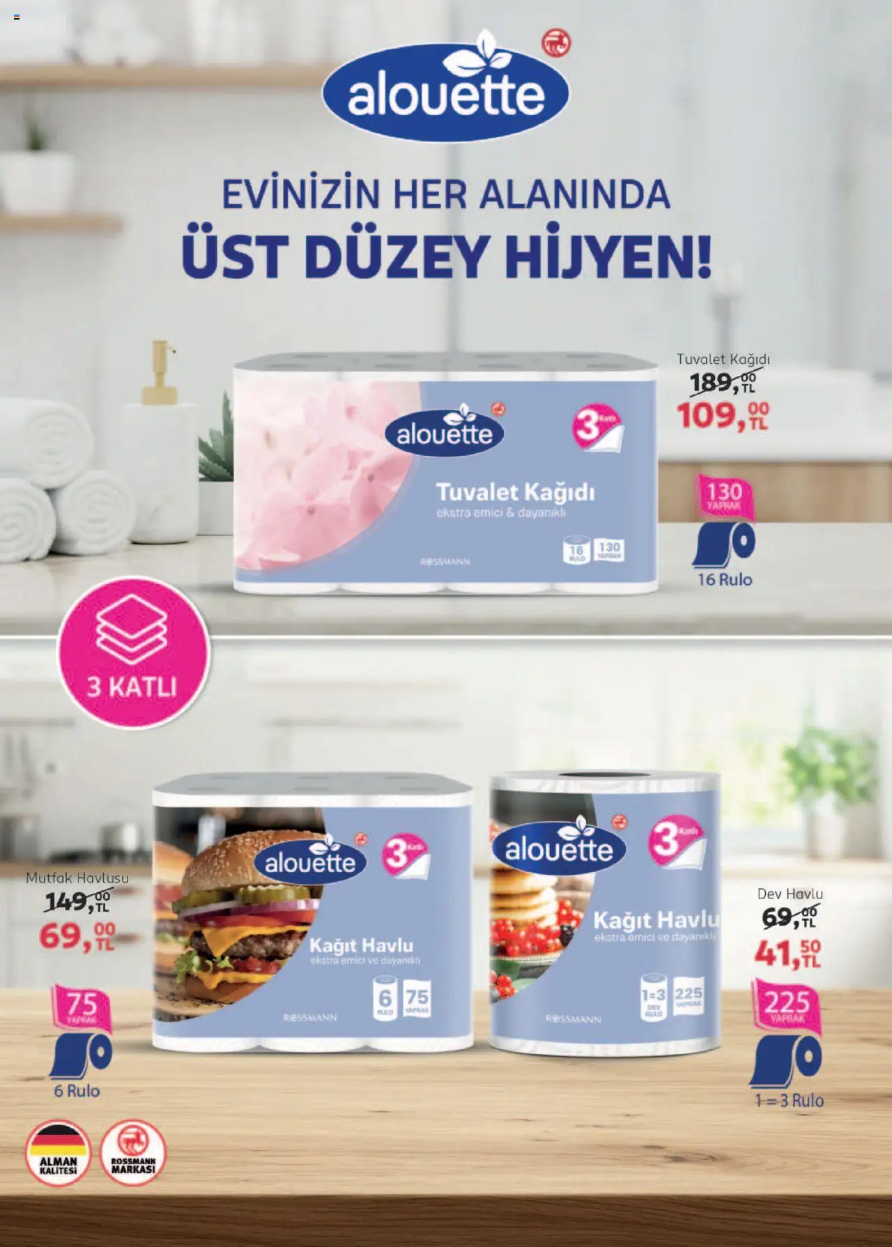 Rossmann Ekim Ev & Yaşam Kataloğu - 01.10.2025 tarihinden itibaren geçerlidir | Sayfa: 9 | Ürünler: Tuvalet, Kağıt havlu, Tuvalet kağıdı