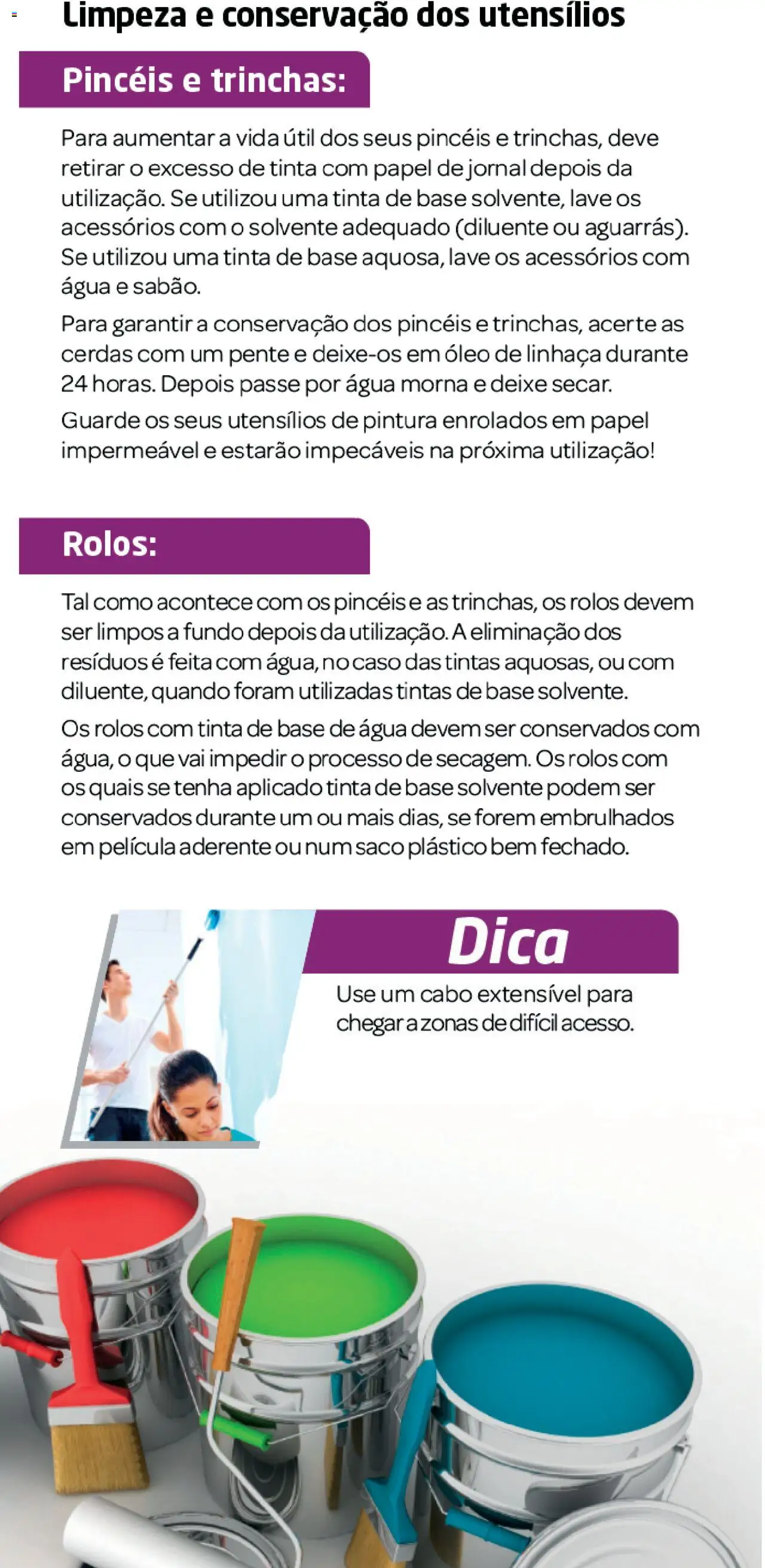 BricoMarché - Como escolher rolos e pincéis │ válido de 20.01.2025 | Página: 5 | Produtos: Agua, Cabo, Tinta, Óleo