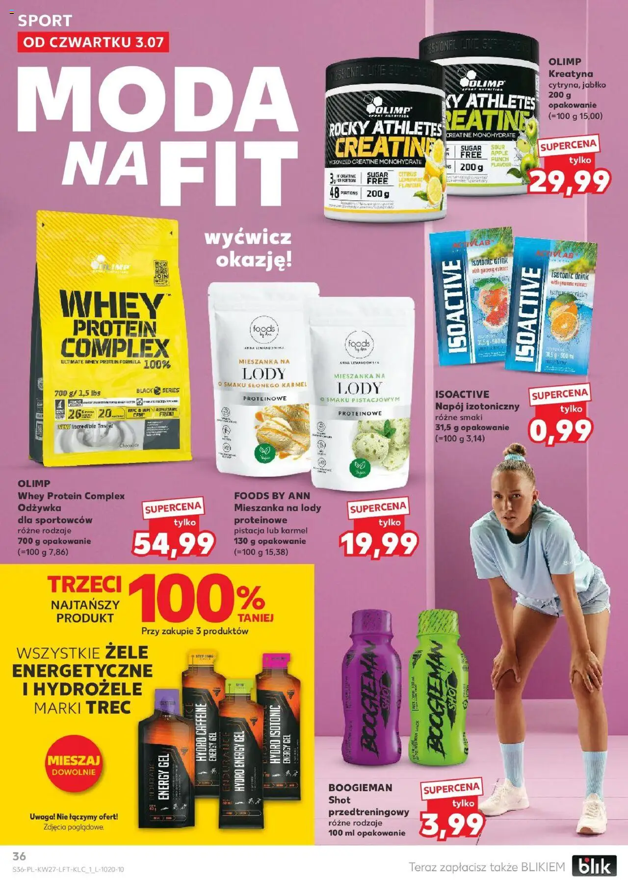 Kaufland gazetka od 03.07.2025 | Strona: 36 | Produkty: Lody proteinowe, Odżywka, Lody