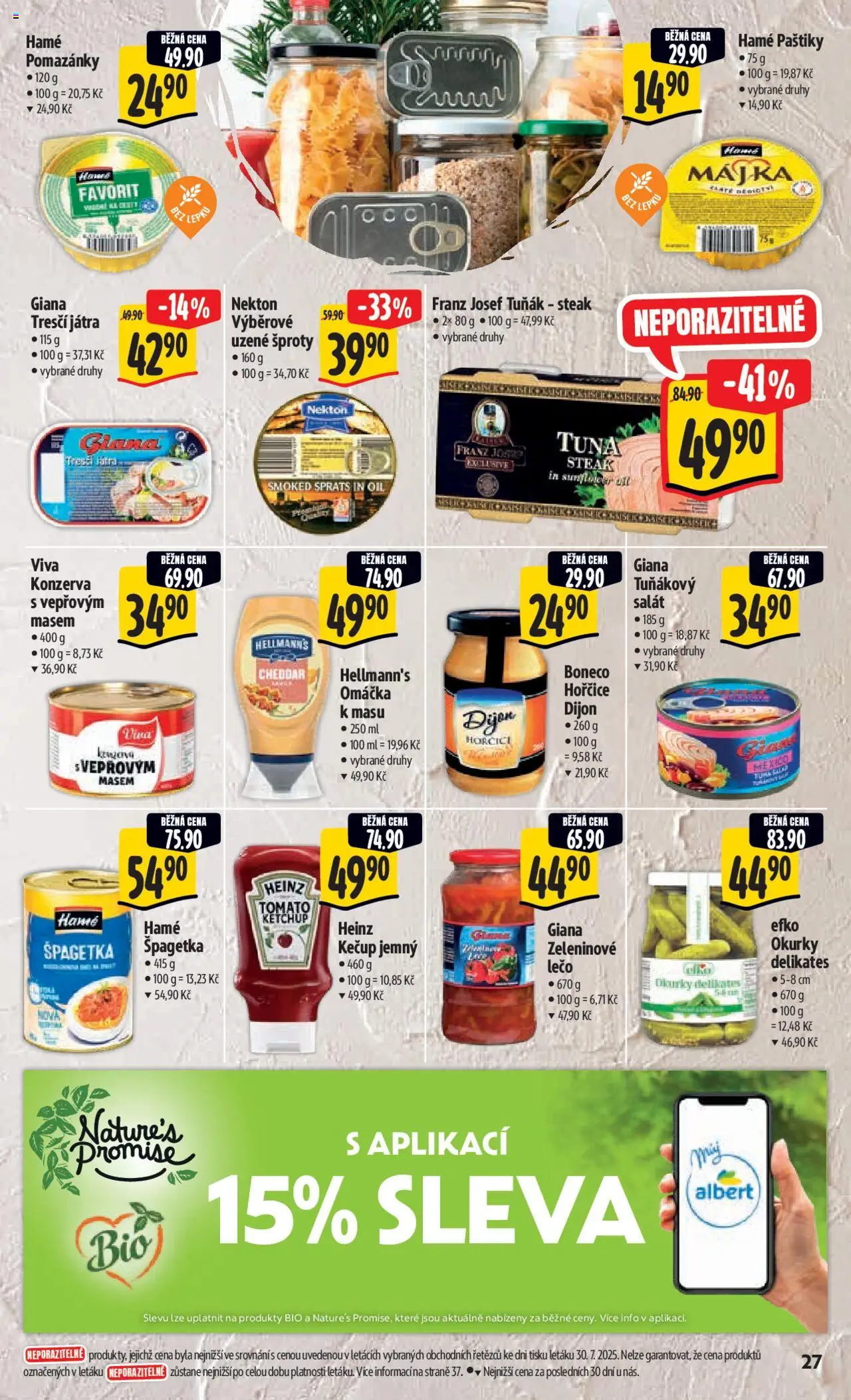 Albert leták - Hypermarket od 06.08.2025 | Strana: 34 | Produkty: Okurky, Salát, Lečo, Cheddar