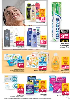 Mercator katalog akcije – veljaven od 26.03.2026 | Stran: 33 | Izdelki: Gel za prhanje, Plenice, Tamponi, Mleko