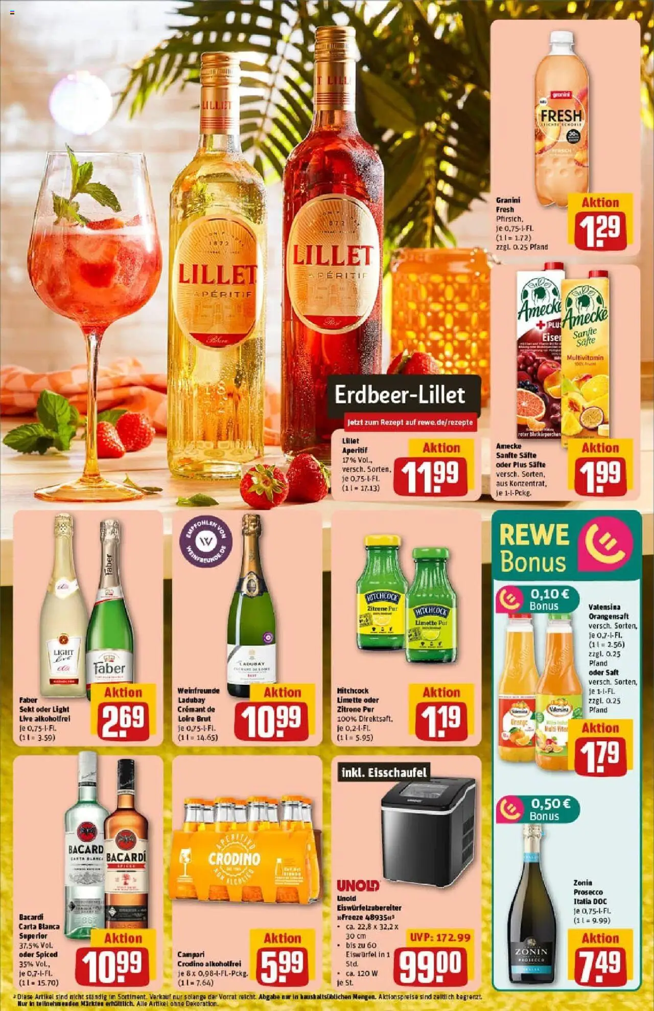 Rewe prospekt Lübeck	 - gültig ab dem 27.07.2025 | Seite: 7 | Produkte: Sekt, Orangensaft, Lillet, Saft