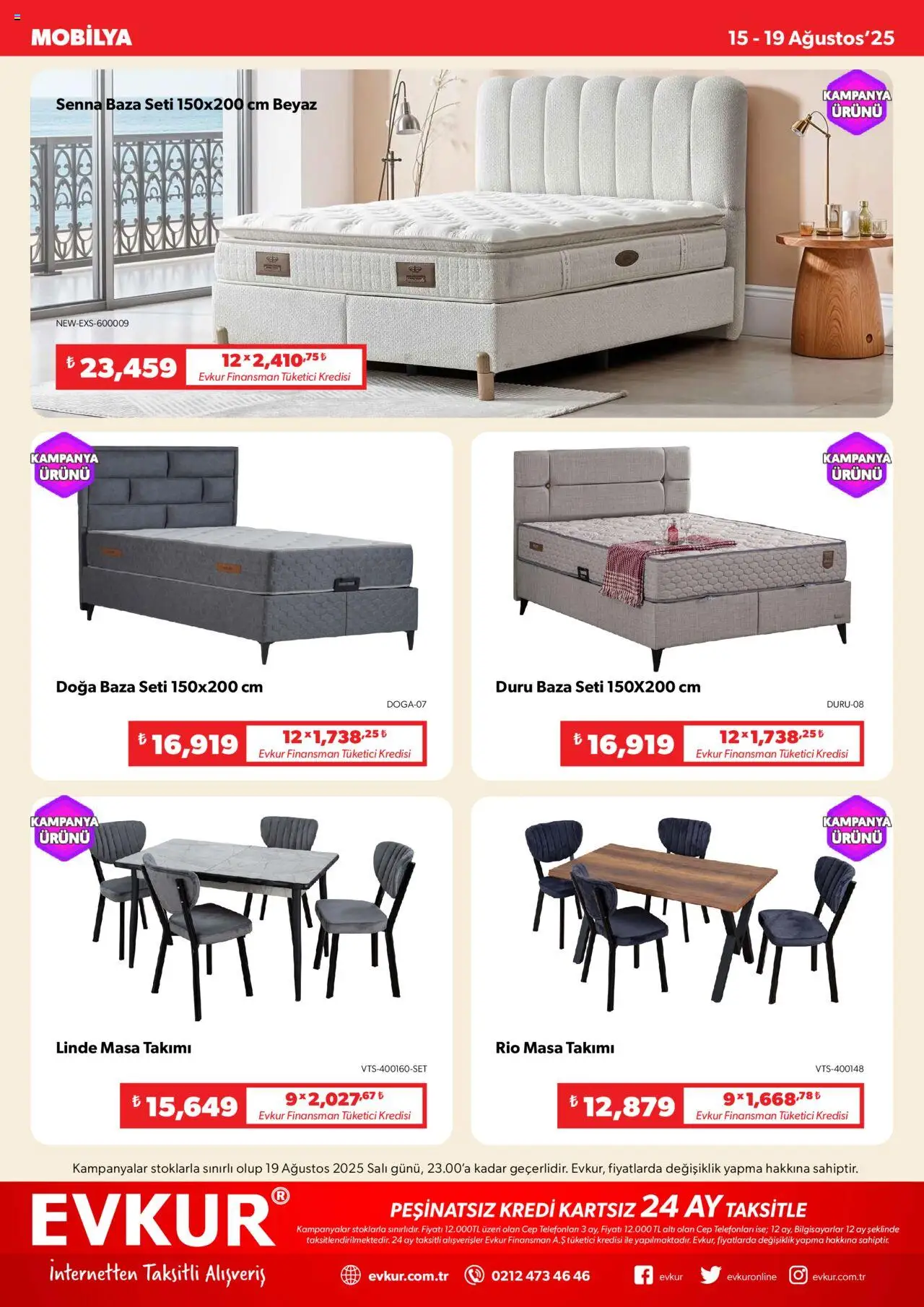 Evkur Katalog - 15.08.2025 tarihinden itibaren geçerlidir | Sayfa: 10 | Ürünler: Masa