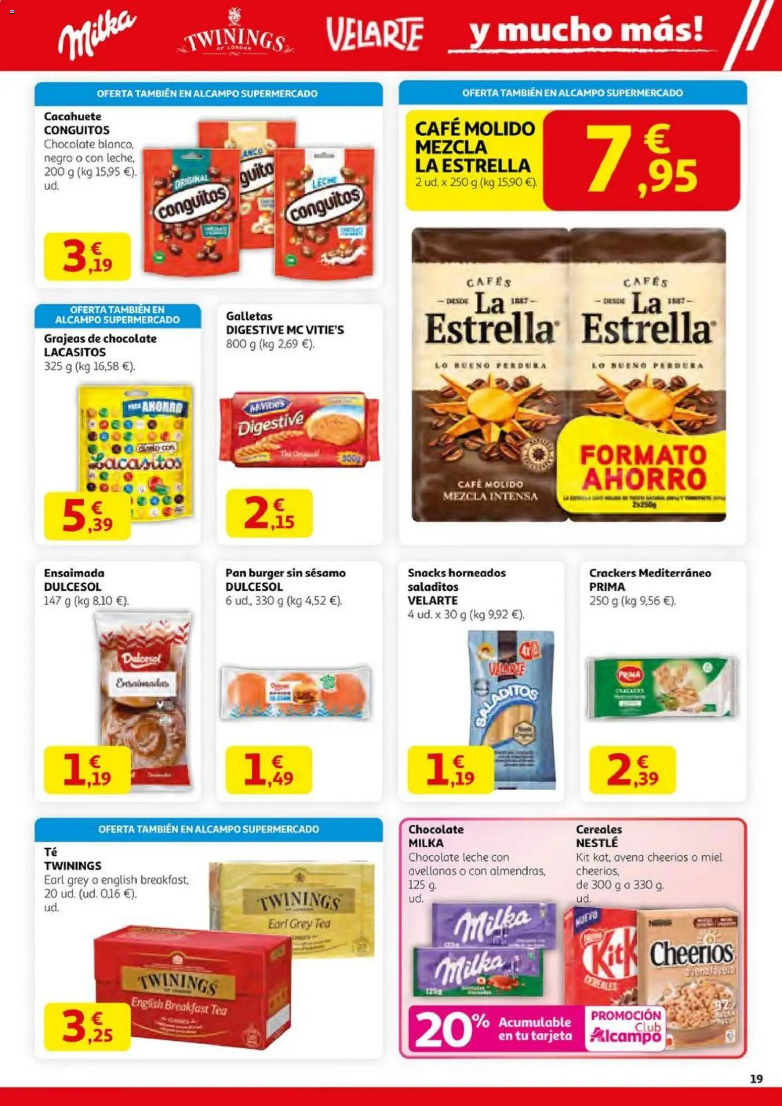 Alcampo - HG Pio XII Unificado  │ válido desde el 23.10.2025 | Página: 19 | Productos: Pan, Chocolate, Café molido, Galletas