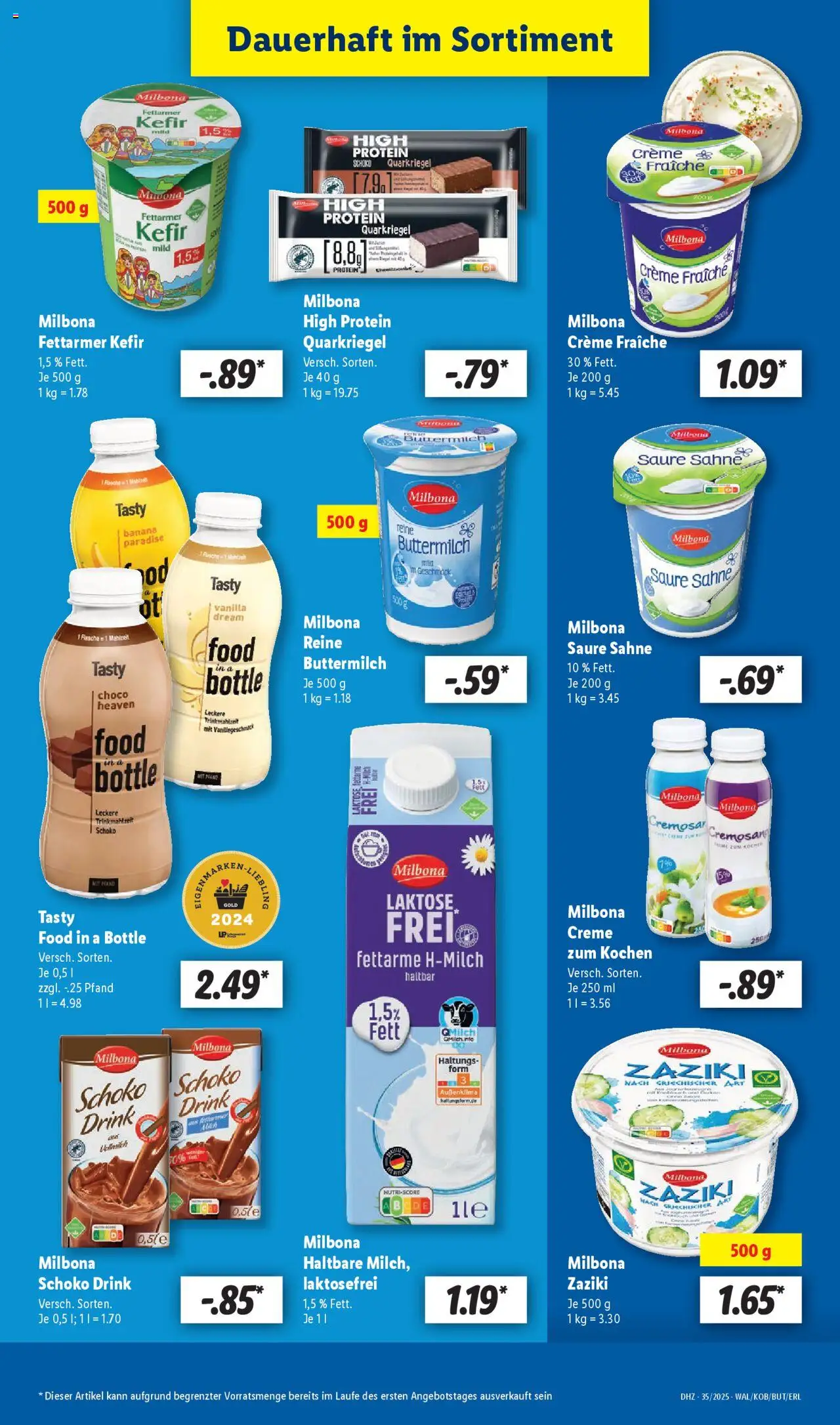 Lidl Prospekt Aarbergen - gültig ab dem 25.08.2025 | Seite: 25 | Produkte: Kefir, Buttermilch, Creme, Sahne