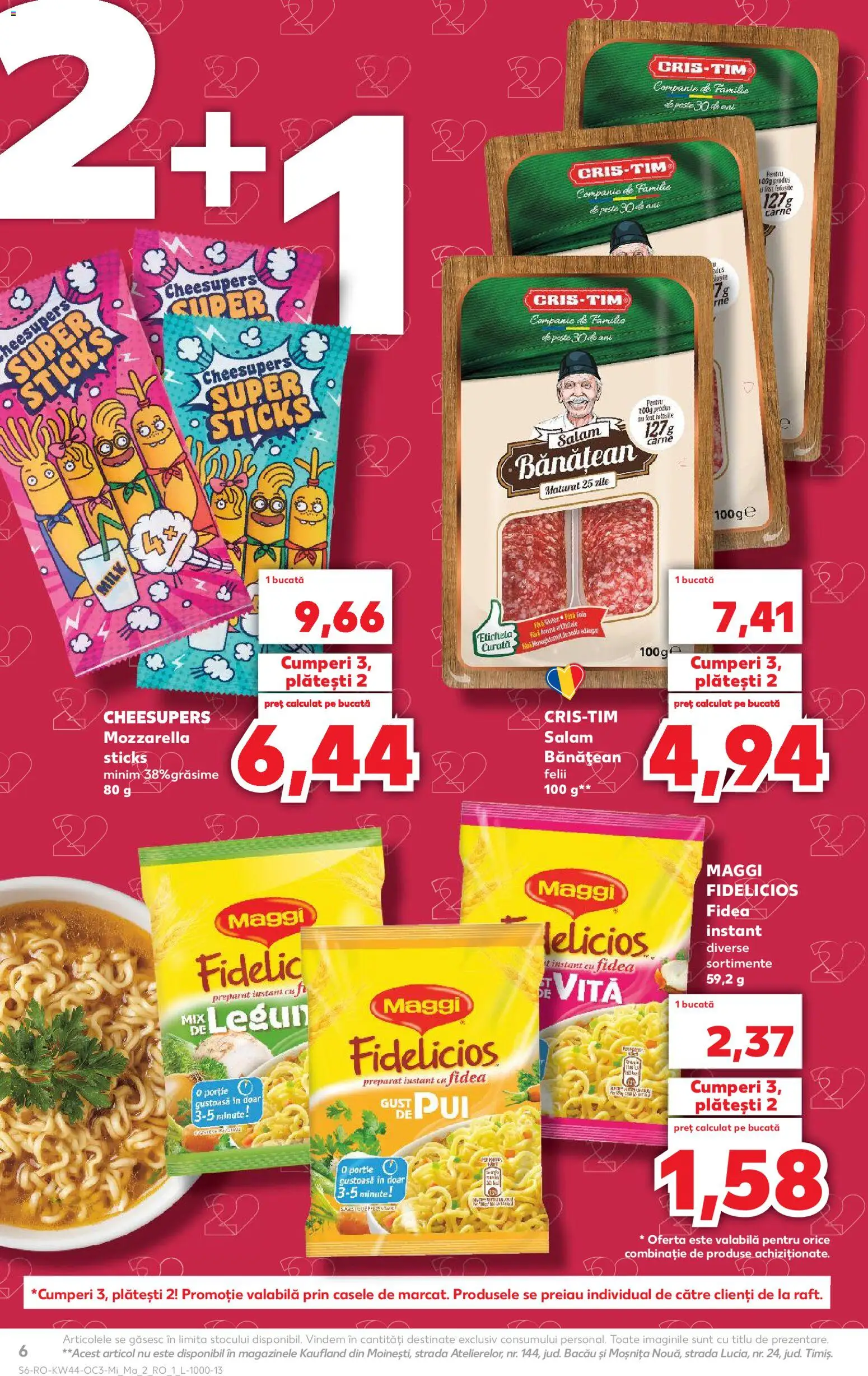 Noul catalog Kaufland – valabil de la 29.10.2025 | Pagină: 6 | Produse: Hacıyatmaz Kedi Oyuncağı, Mozzarella, Salam, Noodles