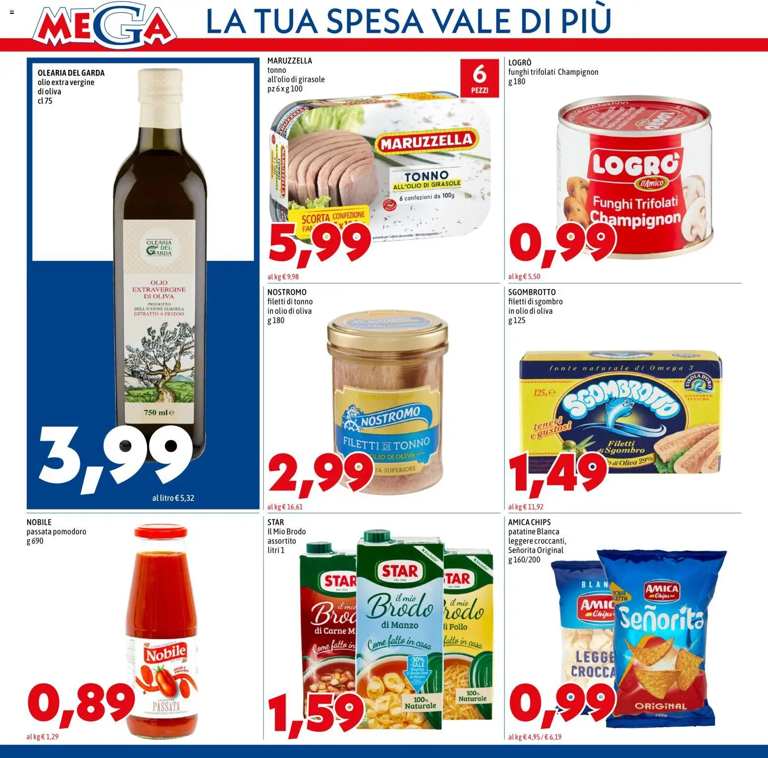 Volantino Mega del 12.02.2026 | Pagina: 8 | Prodotti: Olio, Tonno, Olio extra vergine, Sgombro