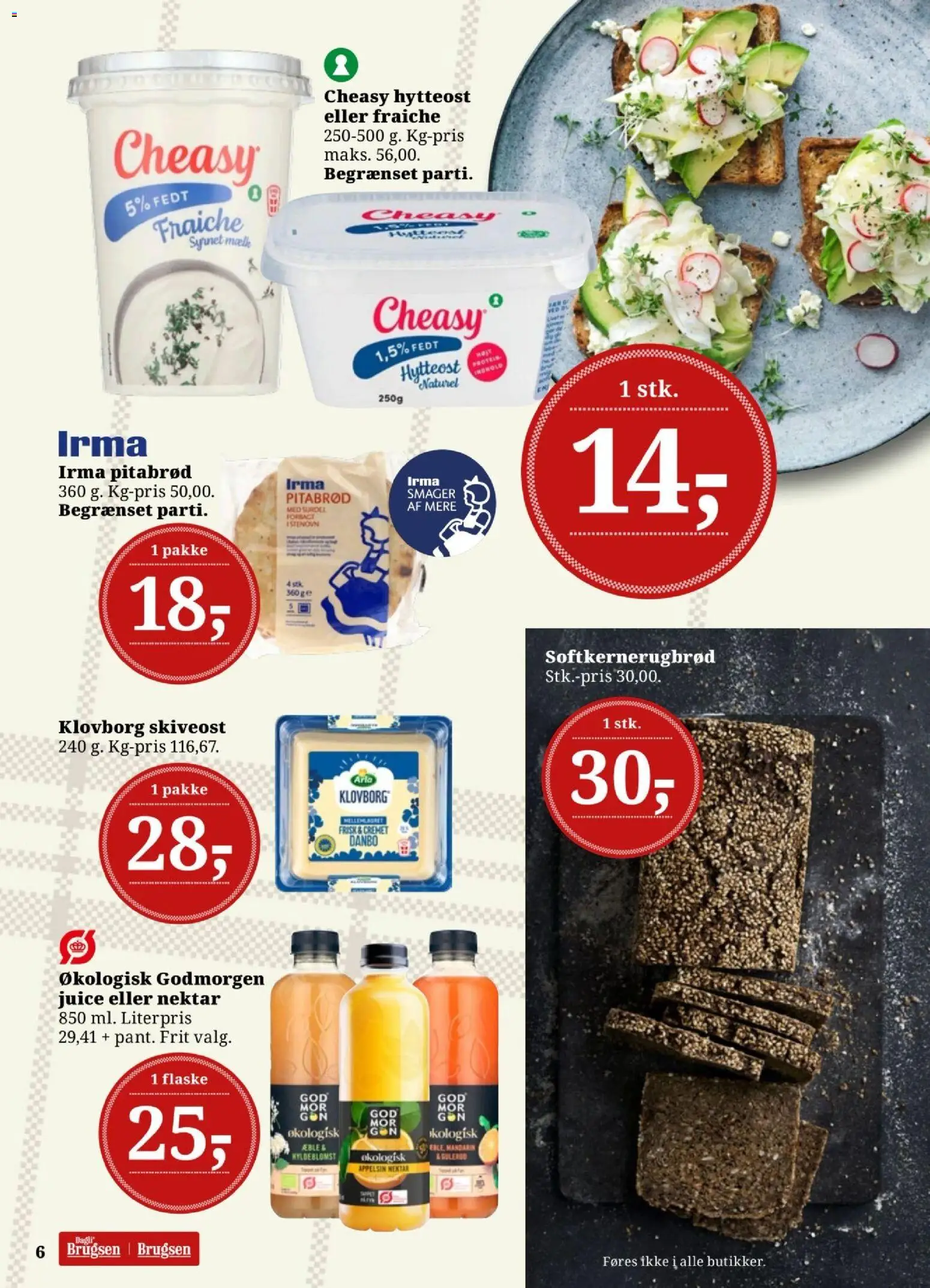 Dagli'Brugsen tilbudsavis – gyldig fra 02.01.2026 | Side: 6 | Produkter: Pitabrød, Mælk, Hytteost, Skiveost
