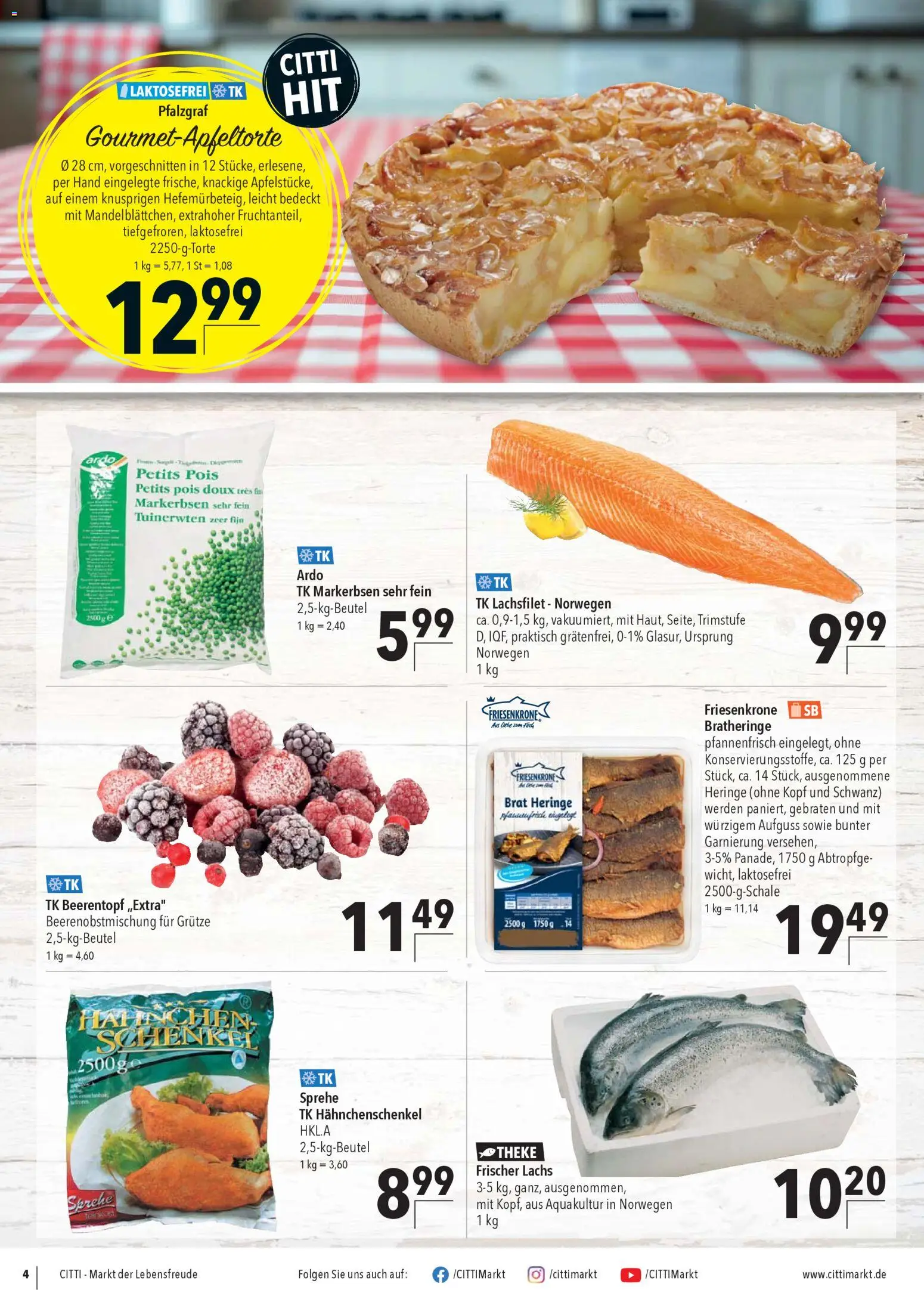 CITTI Markt Aktuelle Angebote für Profis – gültig ab 05.11.2025 | Seite: 4 | Produkte: Hahnchenschenkel, Theke, Lachs