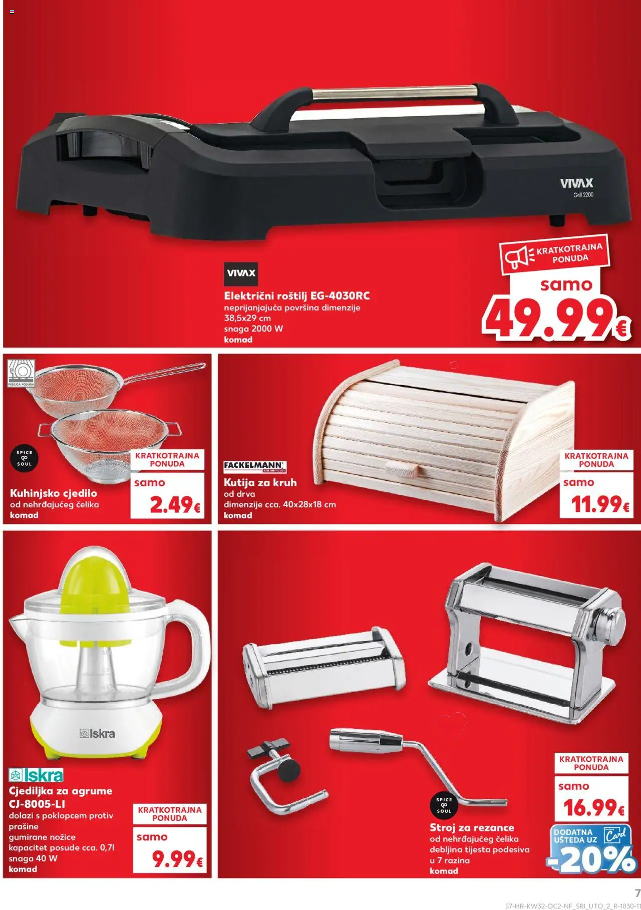 Kaufland katalog | vrijedi od 06.08.2025 | Stranica: 7 | Proizvodi: Kruh, Pasta, Kutija za kruh, Cjedilo