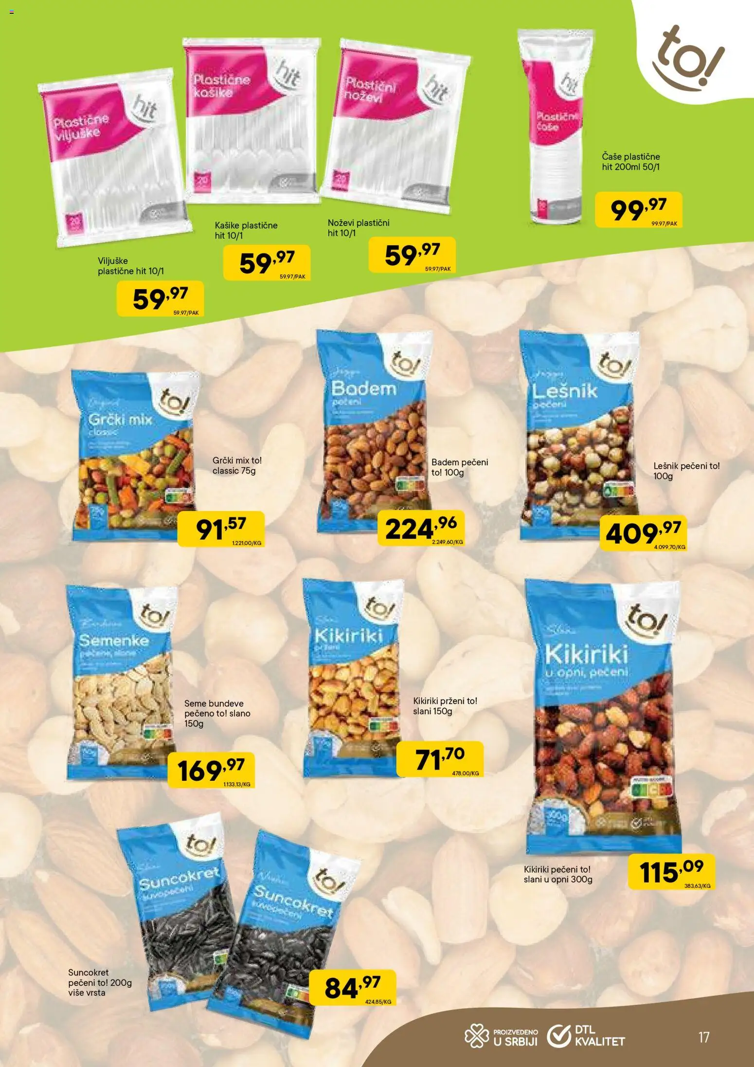 PerSu katalog - važi od 29.01.2026 | Strana: 17 | Proizvode: Badem, Lešnik, Kikiriki