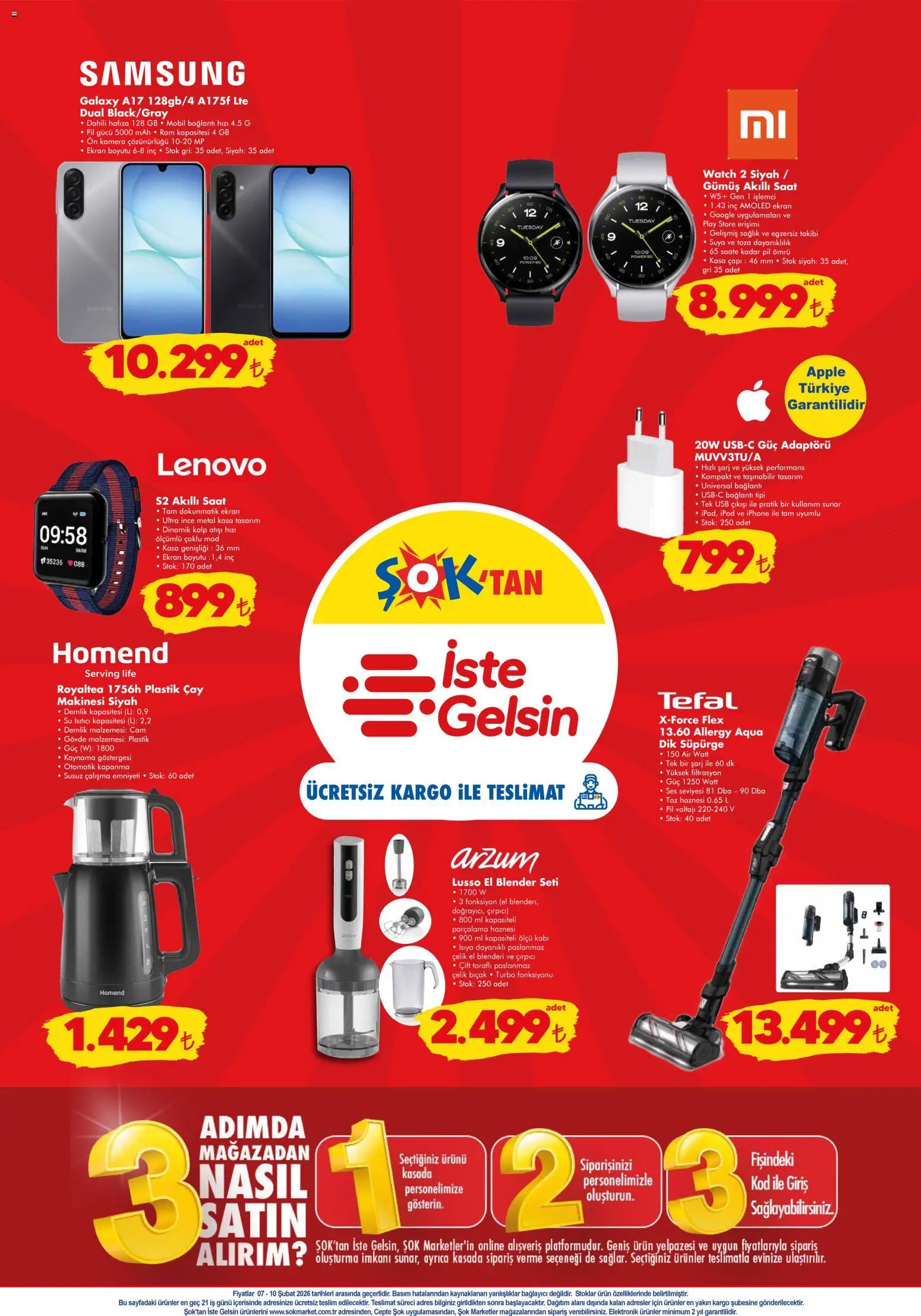 Şok Market Hafta sonu fırsatları - 07.02.2026 tarihinden itibaren geçerlidir | Sayfa: 4 | Ürünler: Su, Iphone, Bağlayıcı, USB