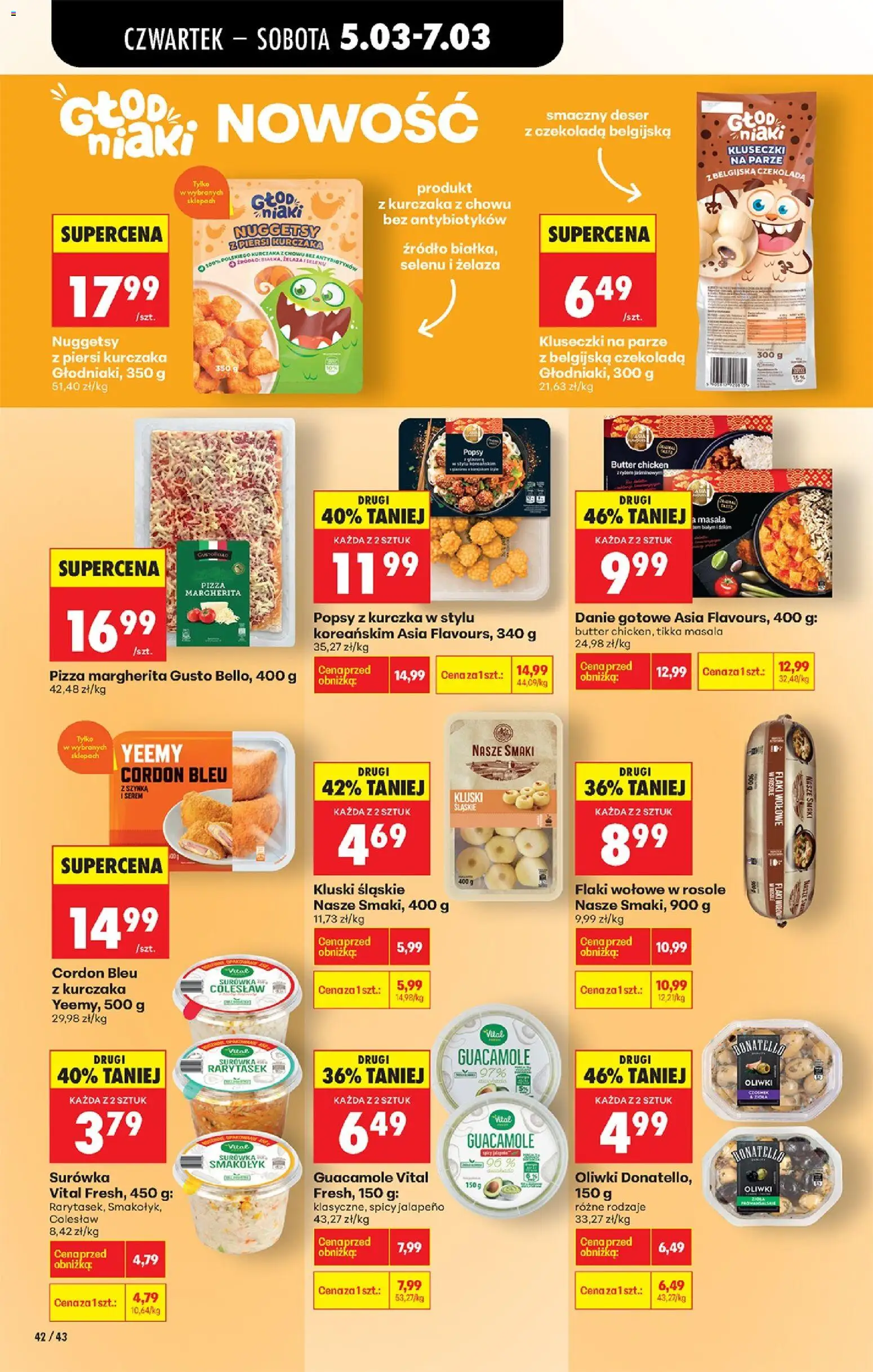Biedronka Polsko leták - Codziennie niskie ceny od 05.03.2026 | Strana: 54 | Produkty: Cordon Bleu, Pizza, Coleslaw, Guacamole