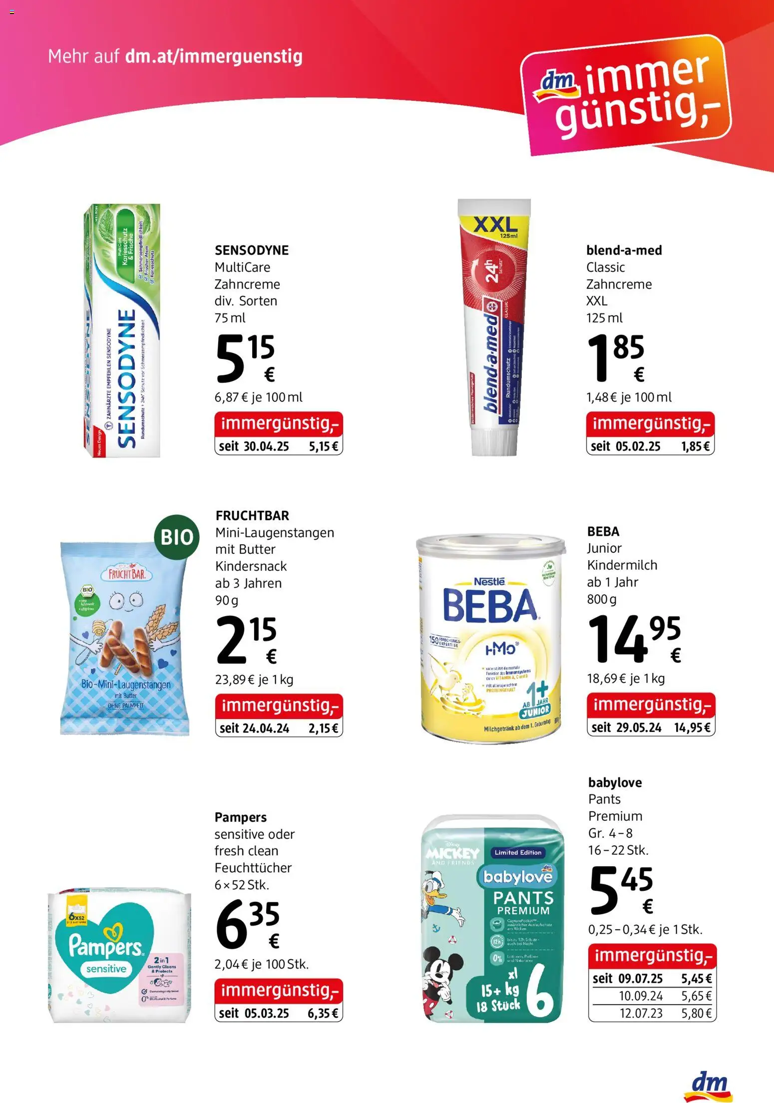 dm drogerie markt Flugblatt Dezember 2025 gültig ab 27.11.2025 | Seite: 9 | Produkte: Pampers, Butter