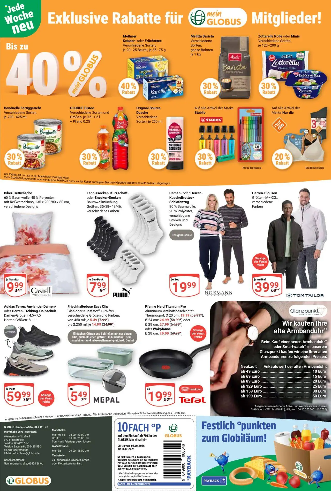 Globus Prospekt 	 – gültig ab 06.10.2025 | Seite: 27 | Produkte: Smartwatch, Bettwäsche, Chili, Uhr
