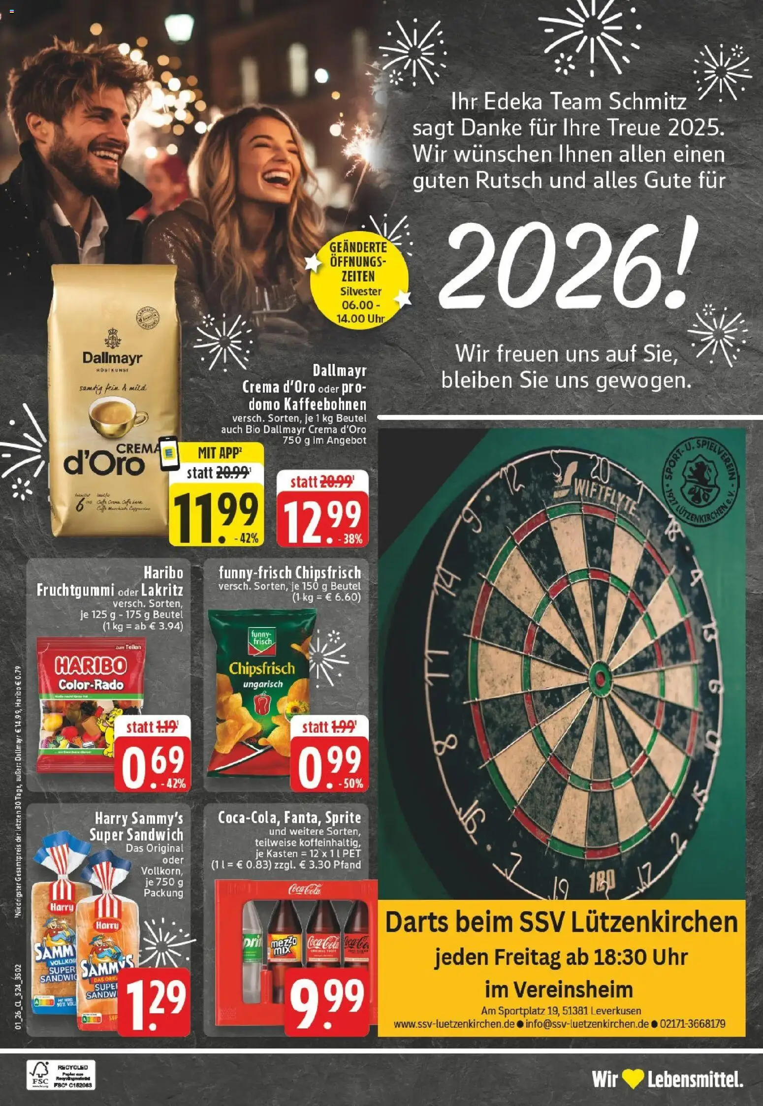 Edeka prospekt Leverkusen	 – gültig ab 28.12.2025 | Seite: 30 | Produkte: Coca cola, Sprite, Cola, Chips