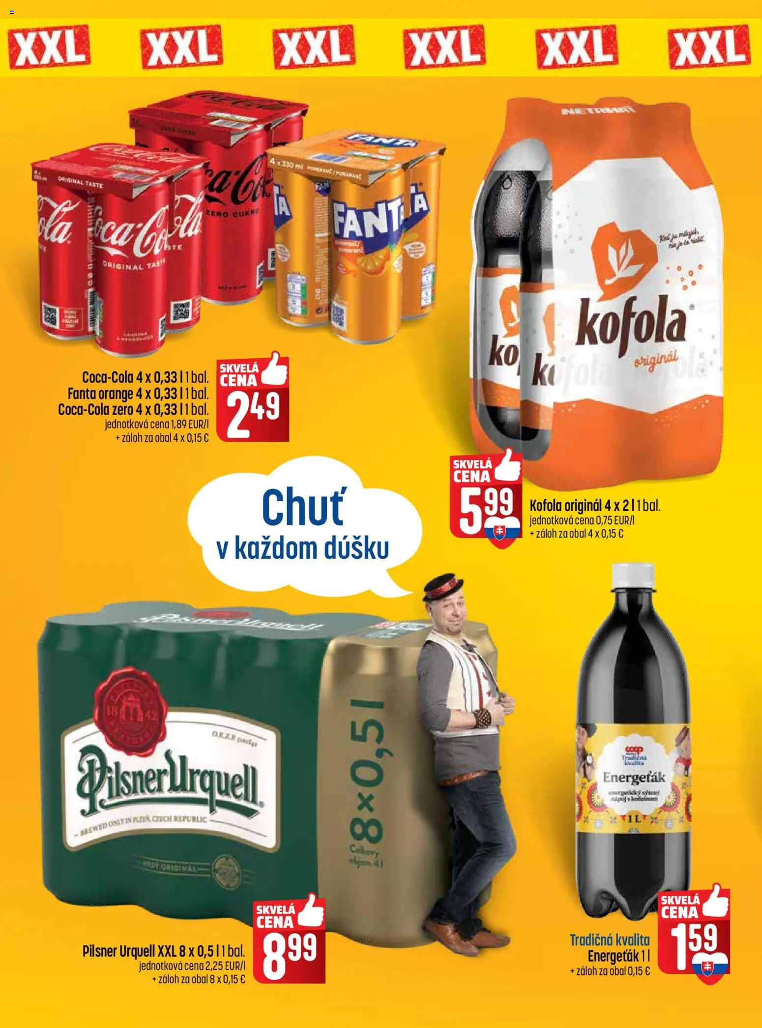 Nové COOP Jednota akcie – leták je platný od 12.02.2026 | Strana: 12 | Produkty: Pilsner Urquell, Kofola, Fanta