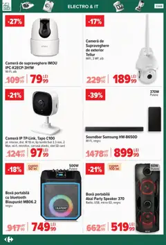Ofertele Carrefour valabile de la 24.09.2025 | Pagină: 33 | Produse: Soundbar, Carcasă, Speaker, Boxă portabilă