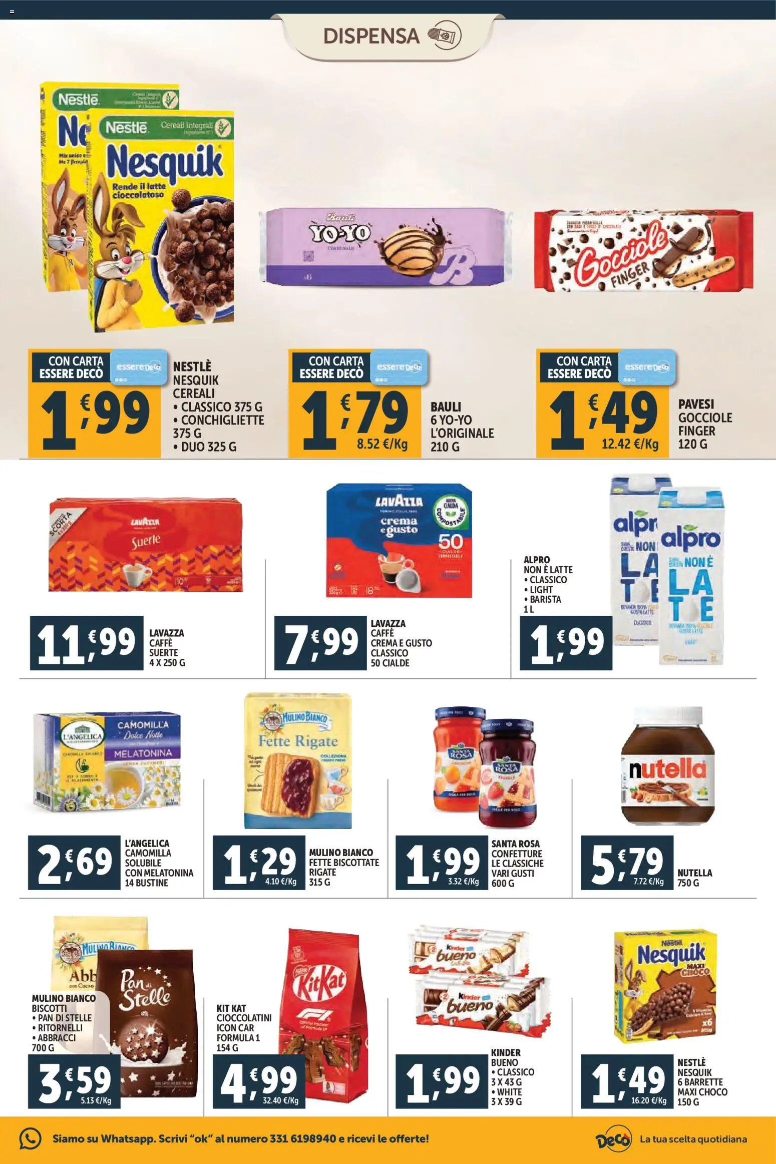 Volantino Decò del 06.03.2026 | Pagina: 7 | Prodotti: Cereali, Nutella, Fette biscottate, Cioccolatini