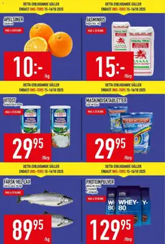 Matdax - erbjudanden - Förhandsvisning av reklamblad från butik Matdax aktuell från 13.10.2025 | Sida: 3 | Produkter: Proteinpulver, Galler, Lax, Choklad