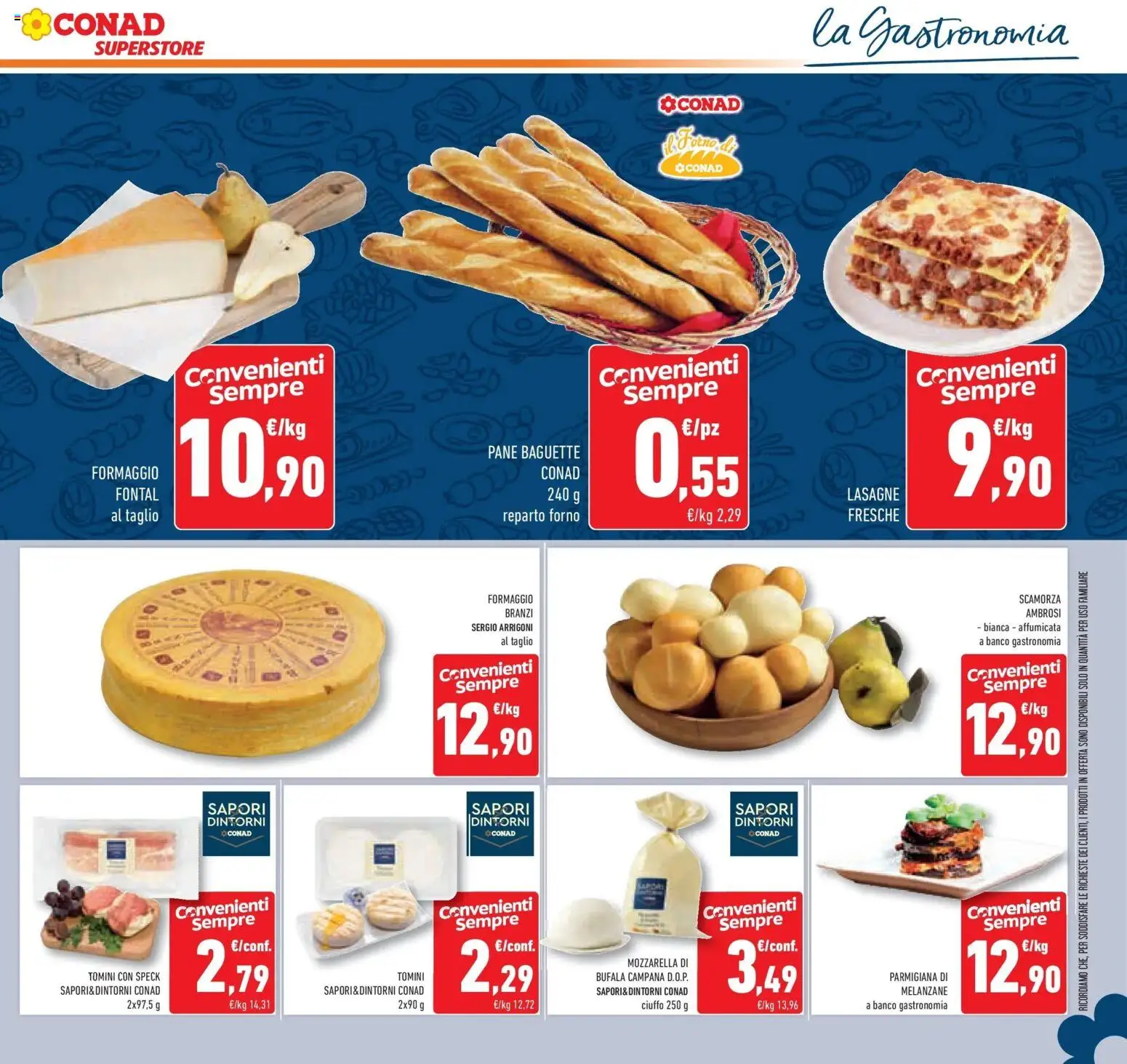 Volantino Conad del 11.02.2026 | Pagina: 11 | Prodotti: Pane, Mozzarella, Lasagna, Forno