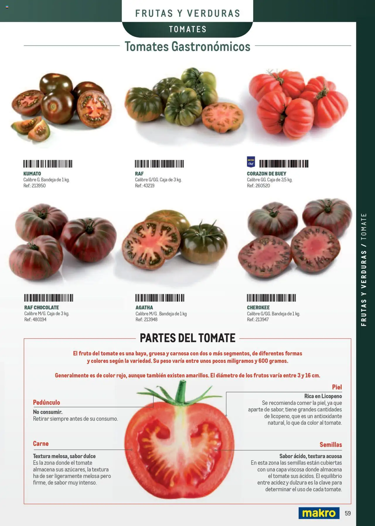 Makro - Especia Carta │ válido desde el 08.04.2025 | Página: 59 | Productos: Chocolate, Tomates, Bandeja, Caja