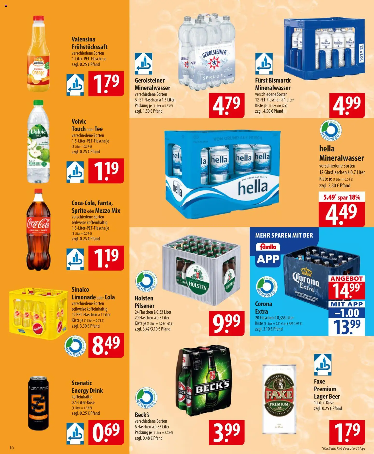 Famila Prospekt 	 – gültig ab 26.01.2026 | Seite: 16 | Produkte: Äpfel, Hella, Oder mezzo mix, Tee