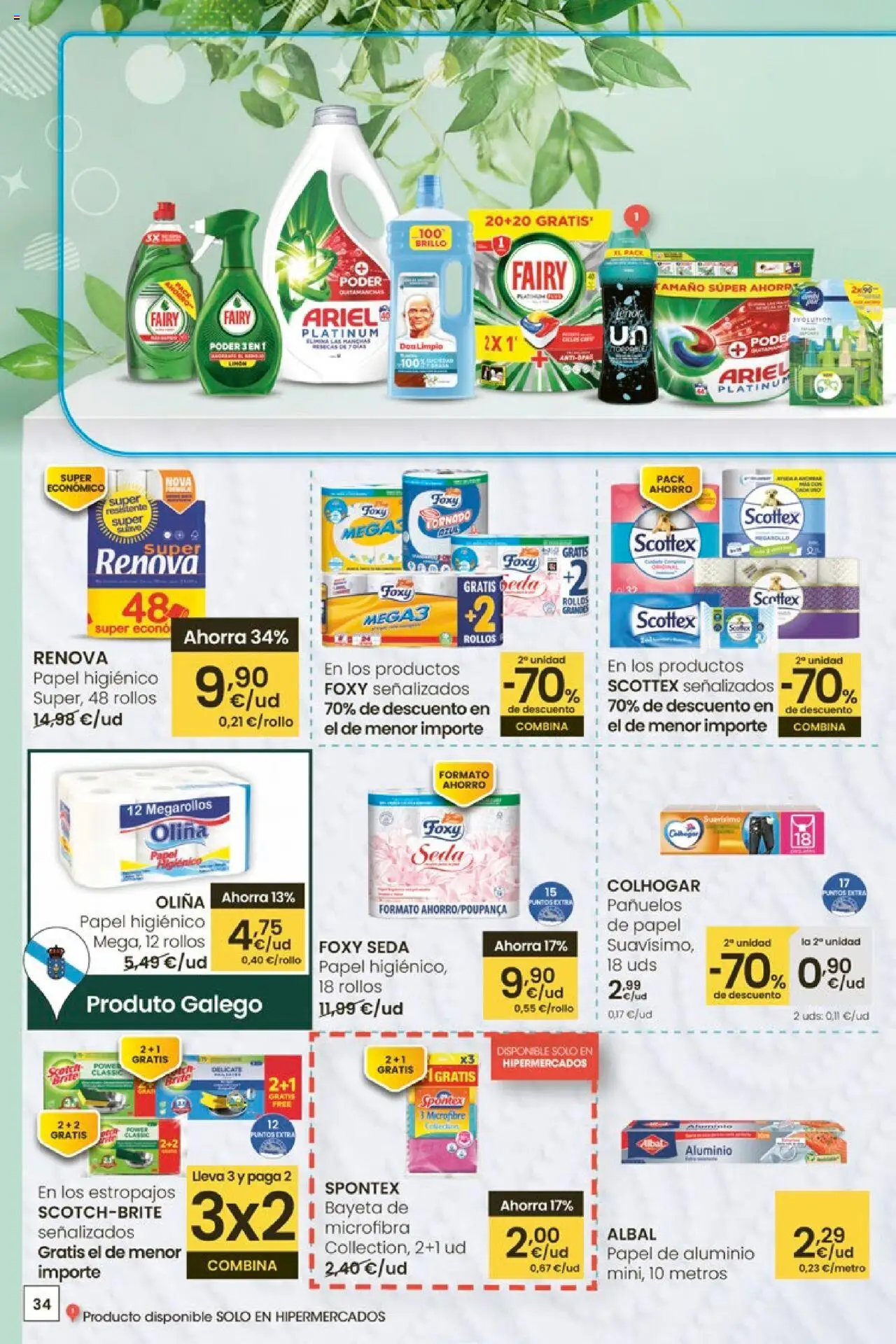 Eroski - Ofertón  │ válido desde el 02.10.2025 | Página: 34 | Productos: Quitamanchas, Papel higienico