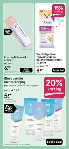 LANETTE CRÈME, Zeer droge schilferige huid. 20% vaseline, hydraterend en beschermend. Parfumvrij. - Voorbeeld van een folder van Etos, geldig van 03.11.2025 | Pagina: 54