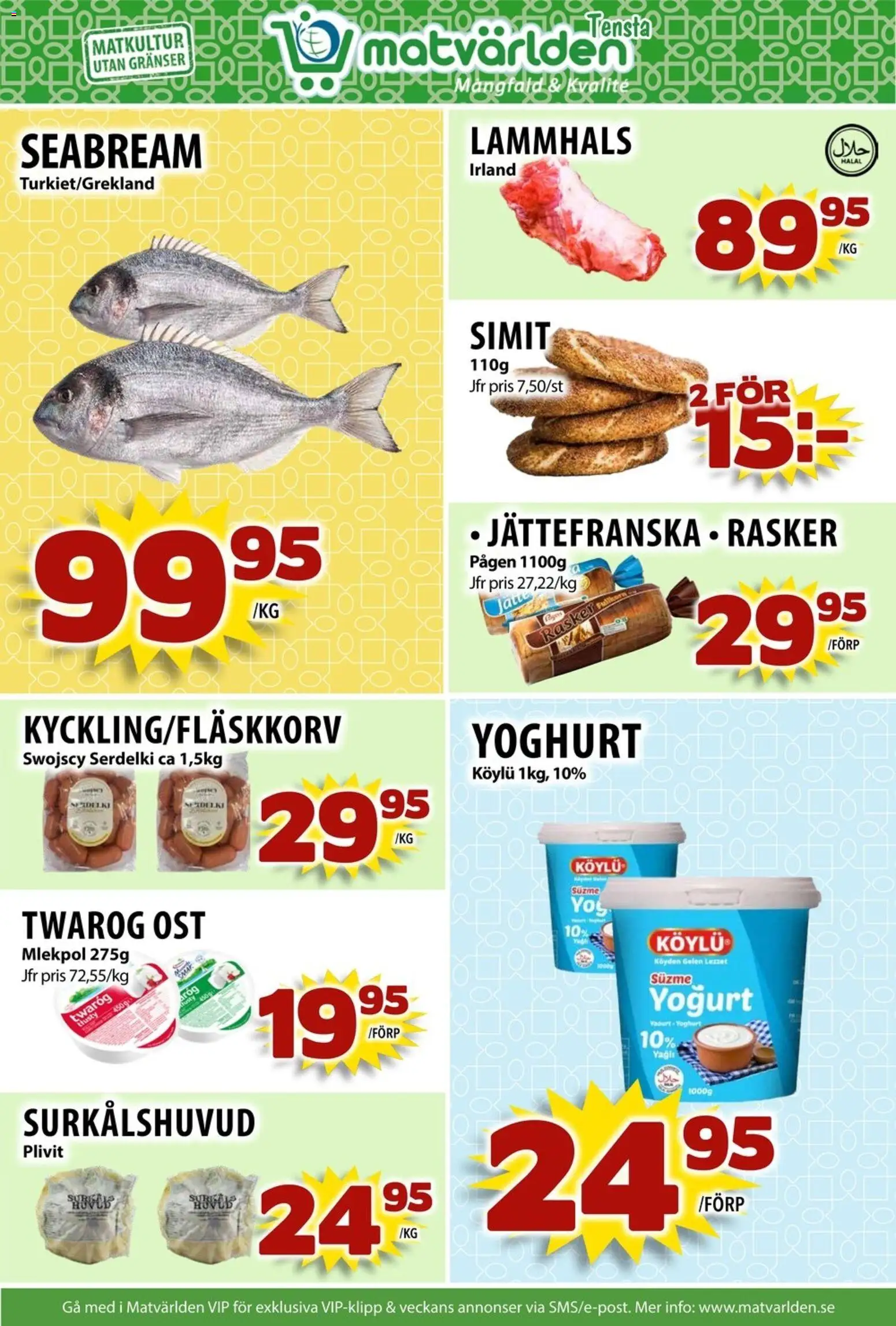 Matvärlden reklamblad aktuell från 17.11.2025 | Sida: 2 | Produkter: Ost, Yoghurt