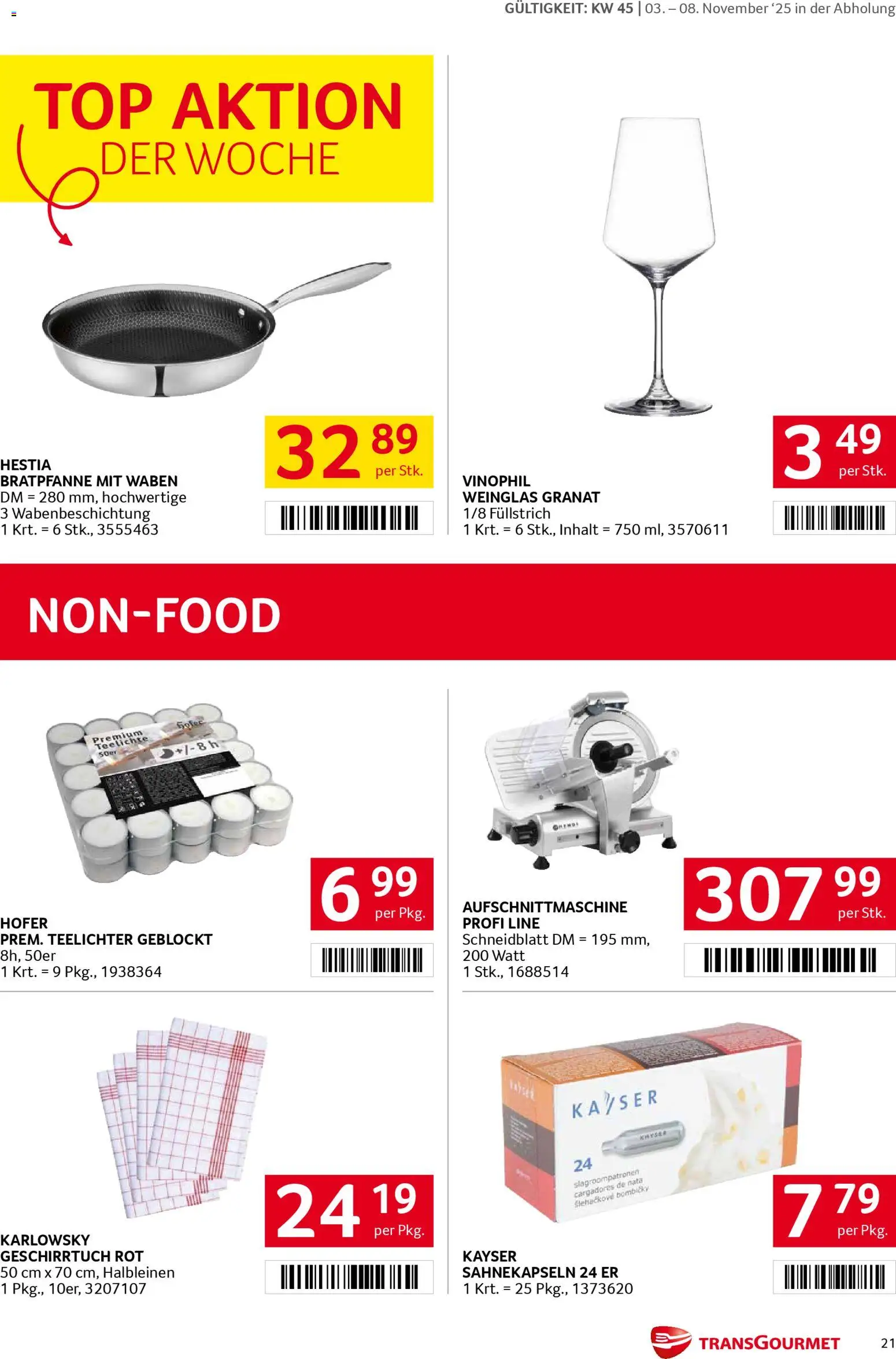 Transgourmet Flugblatt gültig ab 03.11.2025 | Seite: 21