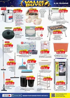Preview of KM Trading - Value Buys - Abu Dhabi Edition valid from 15.01.2026 | Page: 12 | Products: Müslibarer, Nojatuoli, Αρωματικό λεκάνης, Køkkenvægt